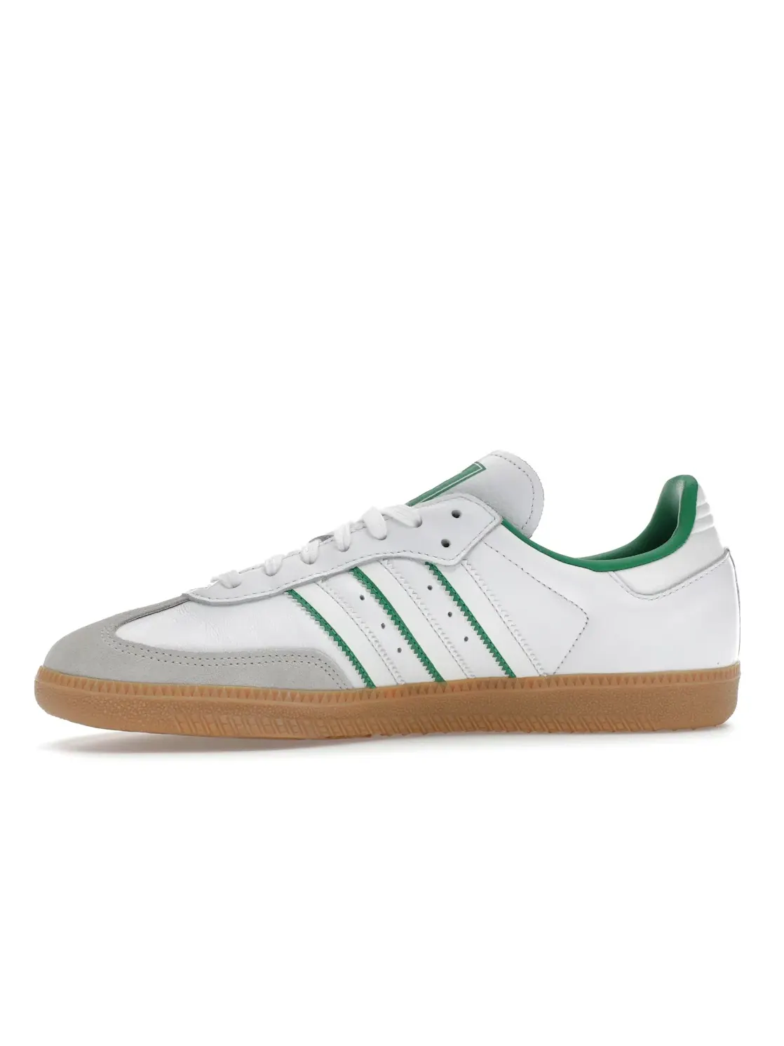 Мужские кроссовки lifestyle Adidas Samba OG — изображение 3 из 4, белый белый зеленый
