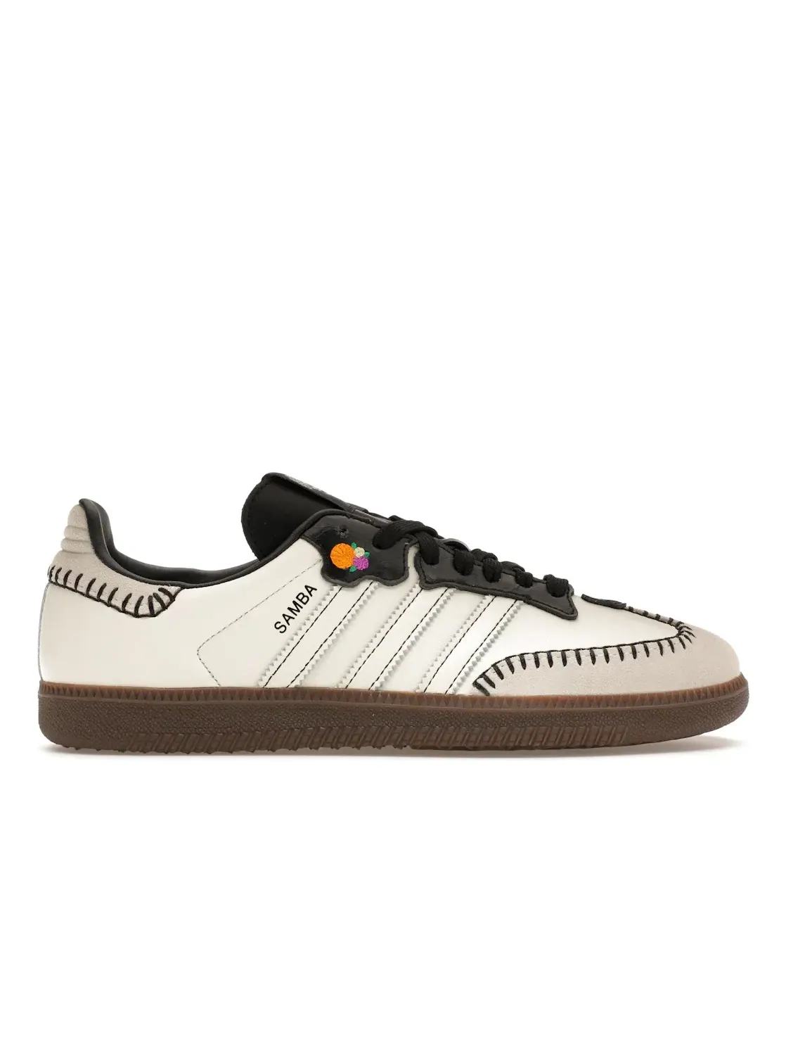 Мужские кроссовки с длинным язычком Adidas Samba OG — изображение 1 из 4, белый/черный/оранжевый