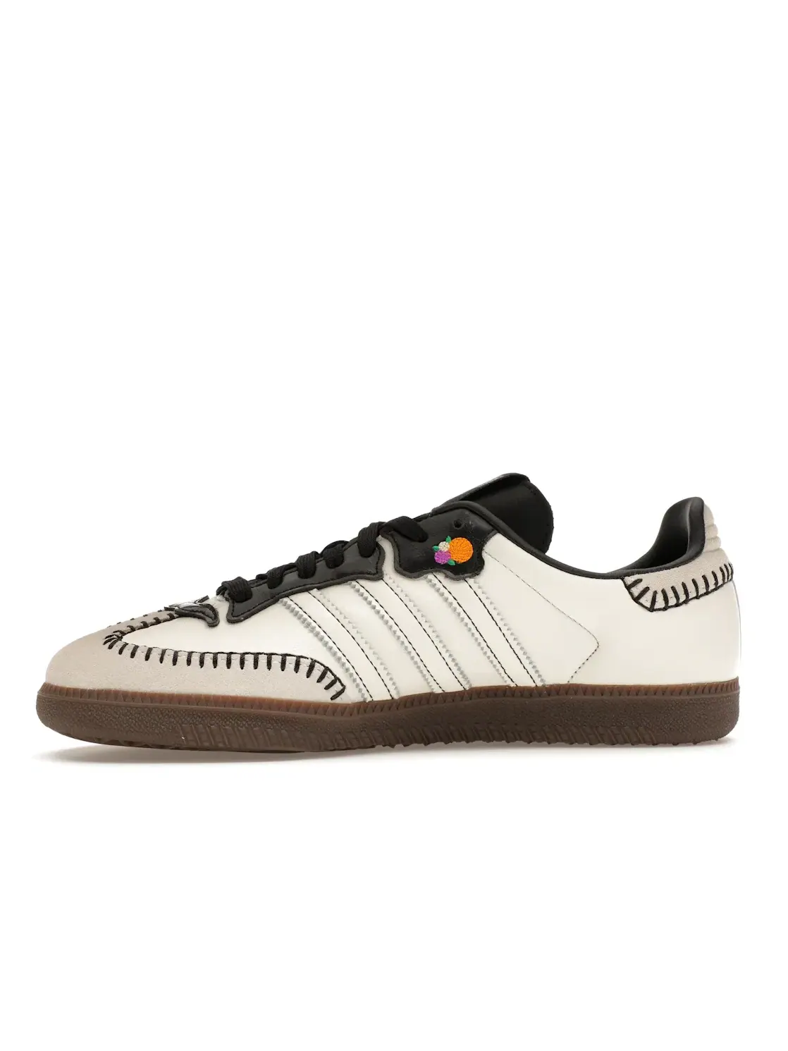 Мужские кроссовки с длинным язычком Adidas Samba OG — изображение 3 из 4, белый/черный/оранжевый