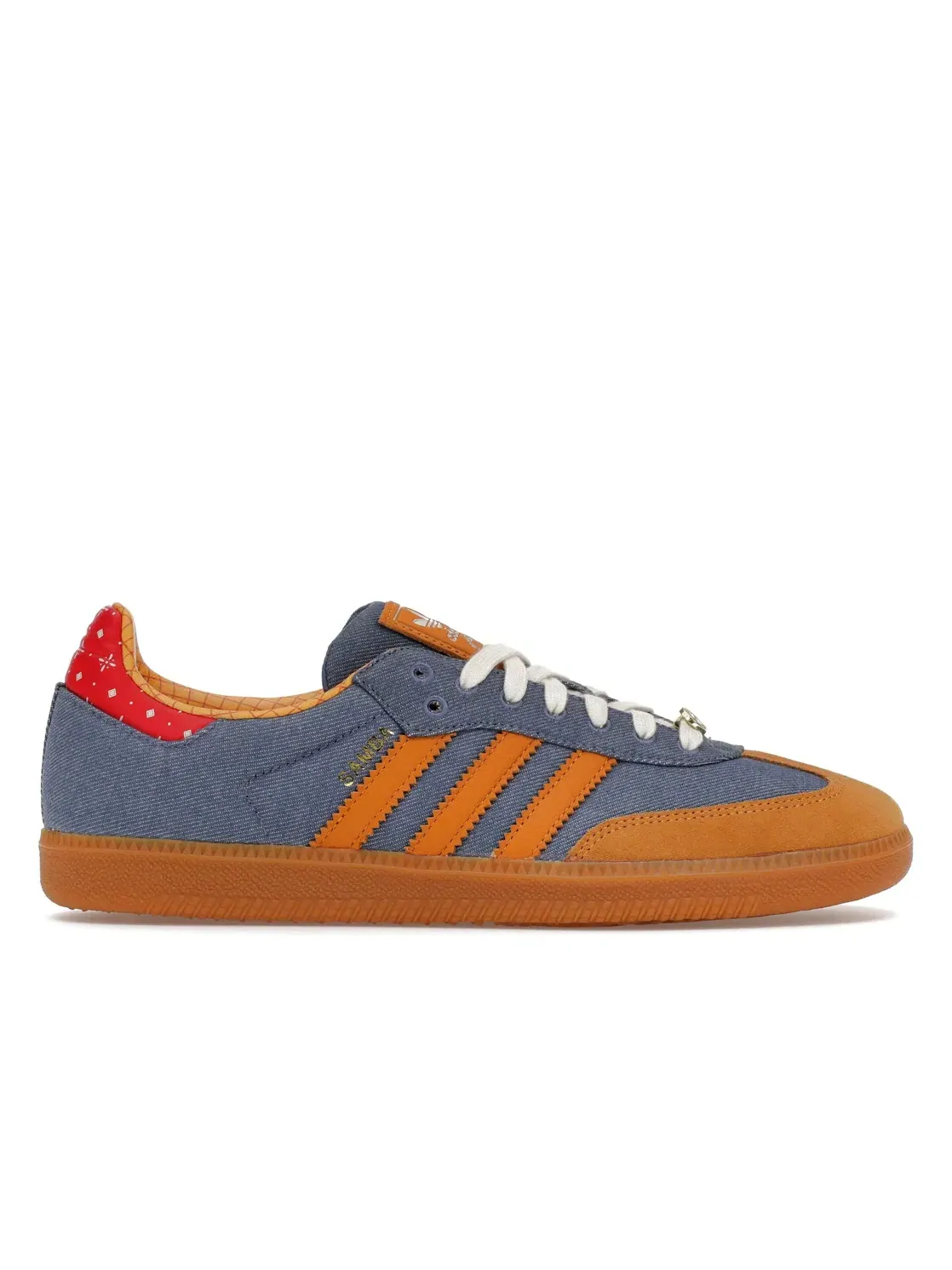 Мужские кроссовки с принтом Adidas Samba OG — изображение 1 из 4, синий/бежевый/желтый