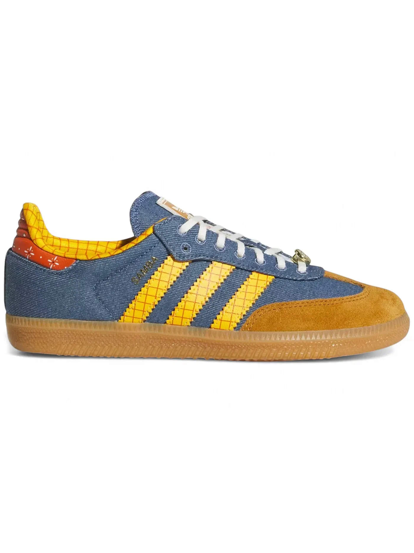 Детские кроссовки с принтом Adidas Samba OG — изображение 1 из 1, синий желтый белый