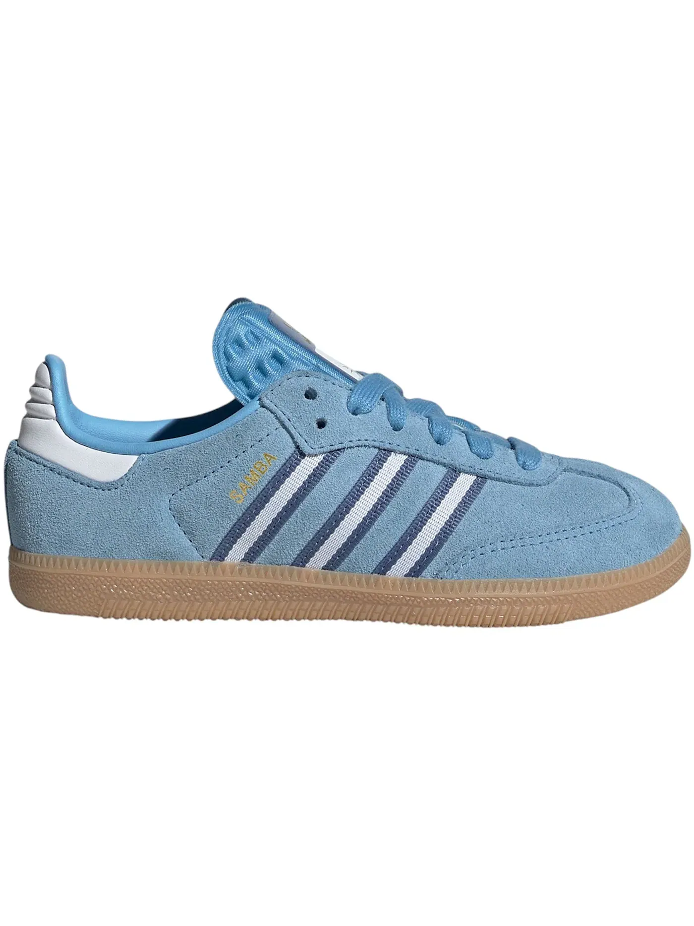 Детские кроссовки с классическим дизайном Adidas Samba OG Adidas — изображение 1 из 1, светлый синий белый