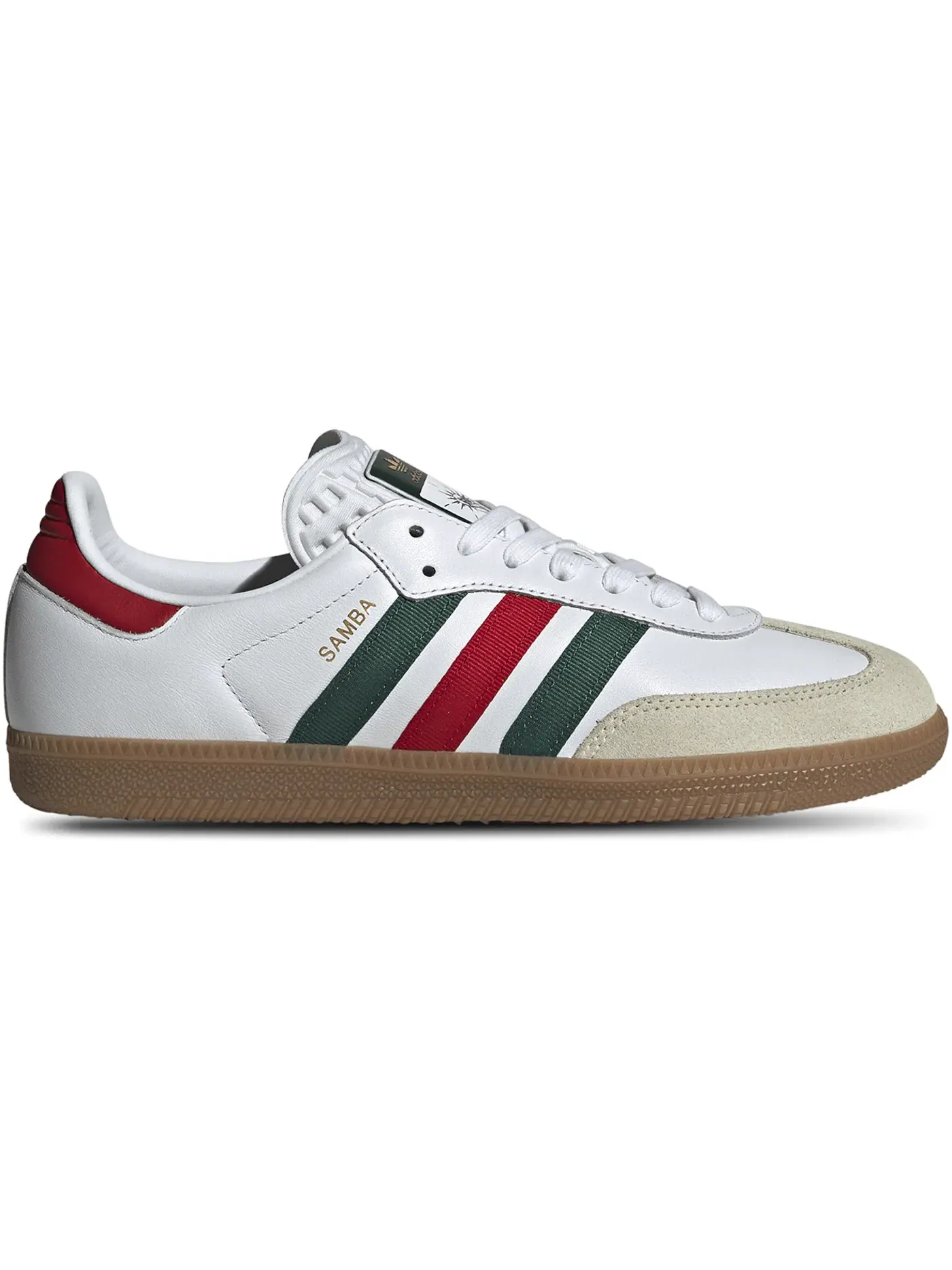 Мужские кроссовки Lifestyle Adidas Samba OG — изображение 1 из 1, белый/зеленый