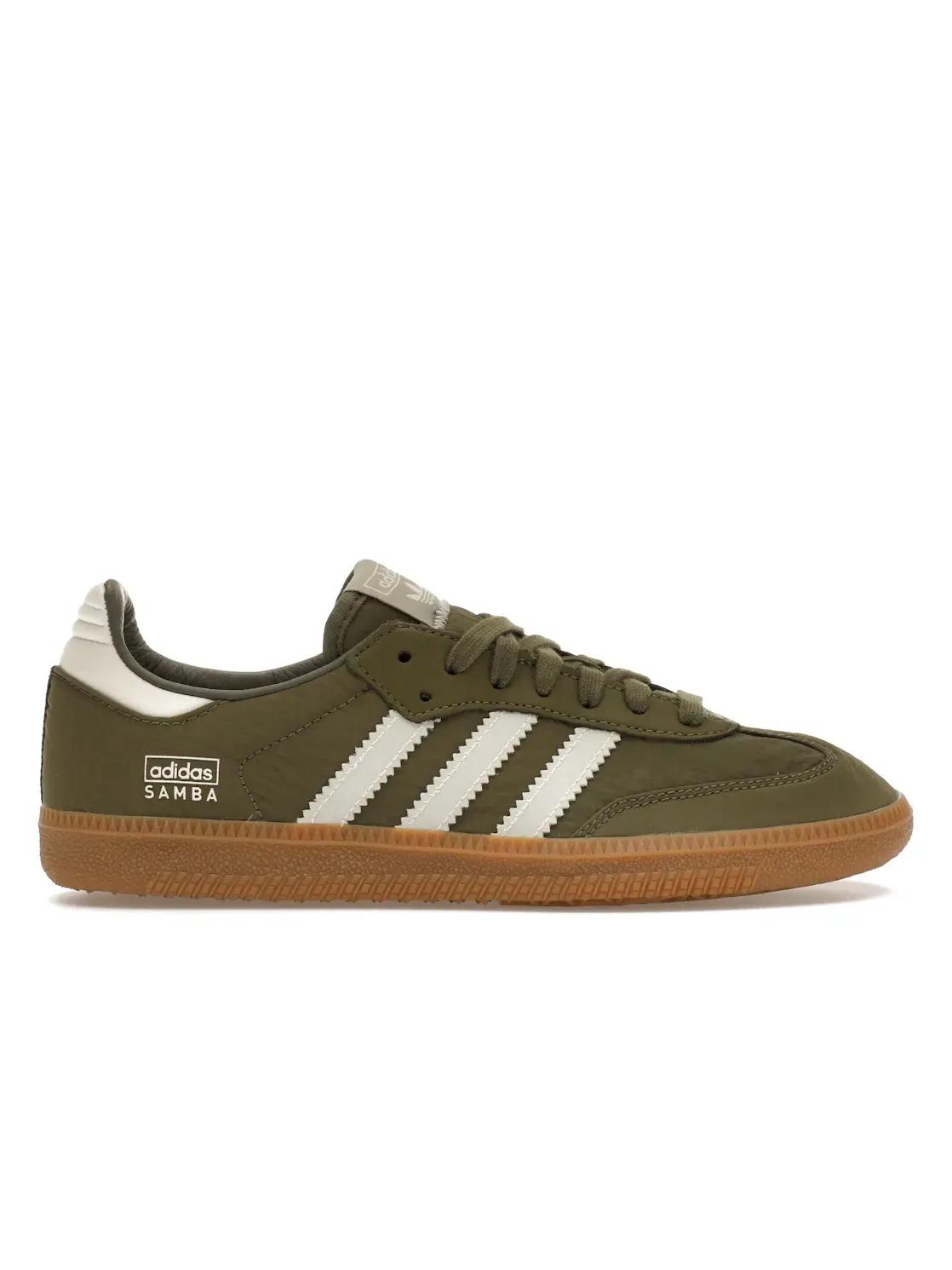 Мужские кроссовки из нейлона Adidas Samba OG — изображение 1 из 4, оливковый/белый