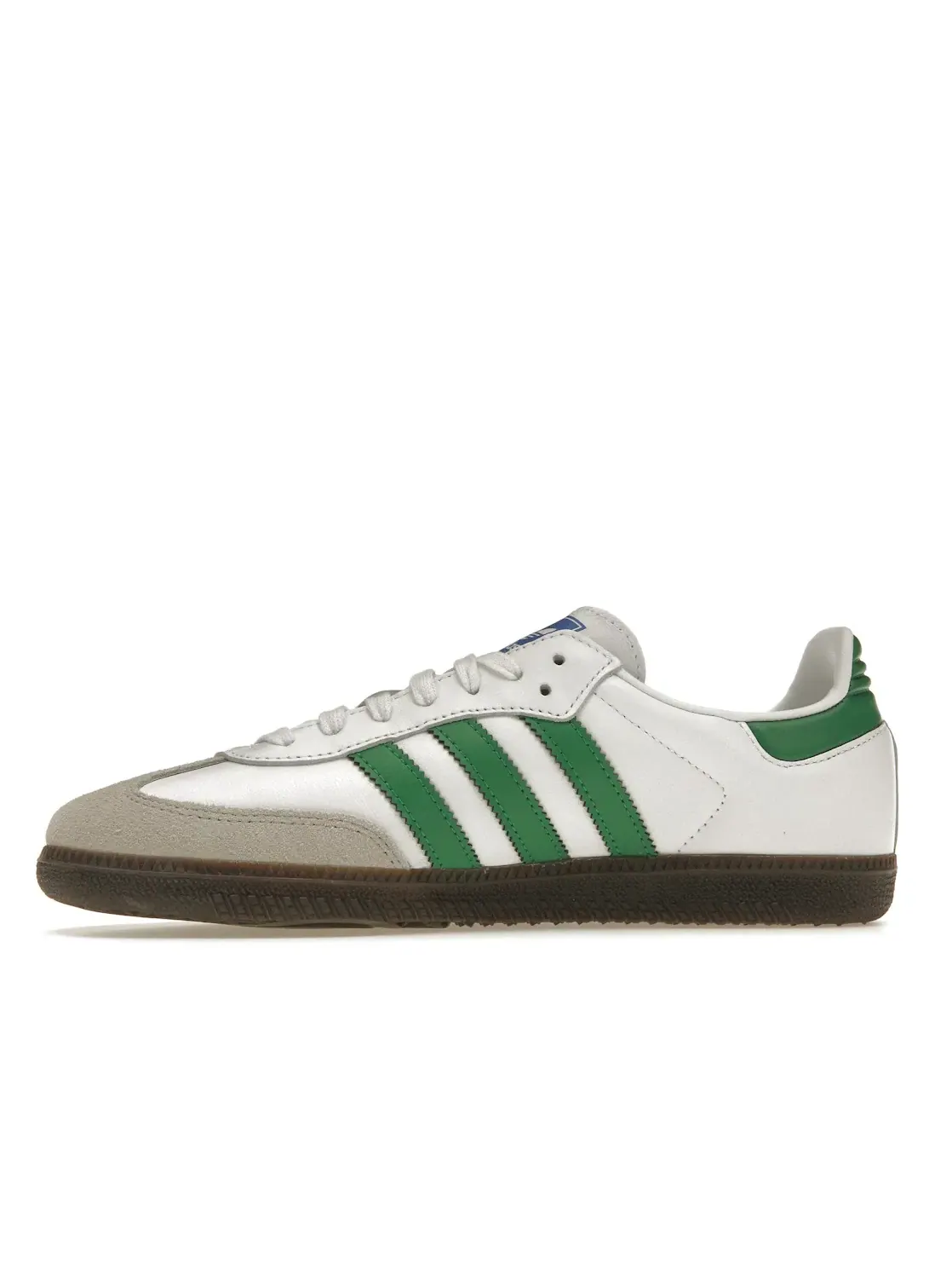 Мужские кроссовки Lifestyle с кожаным верхом Adidas Samba OG — изображение 3 из 4, белый зеленый