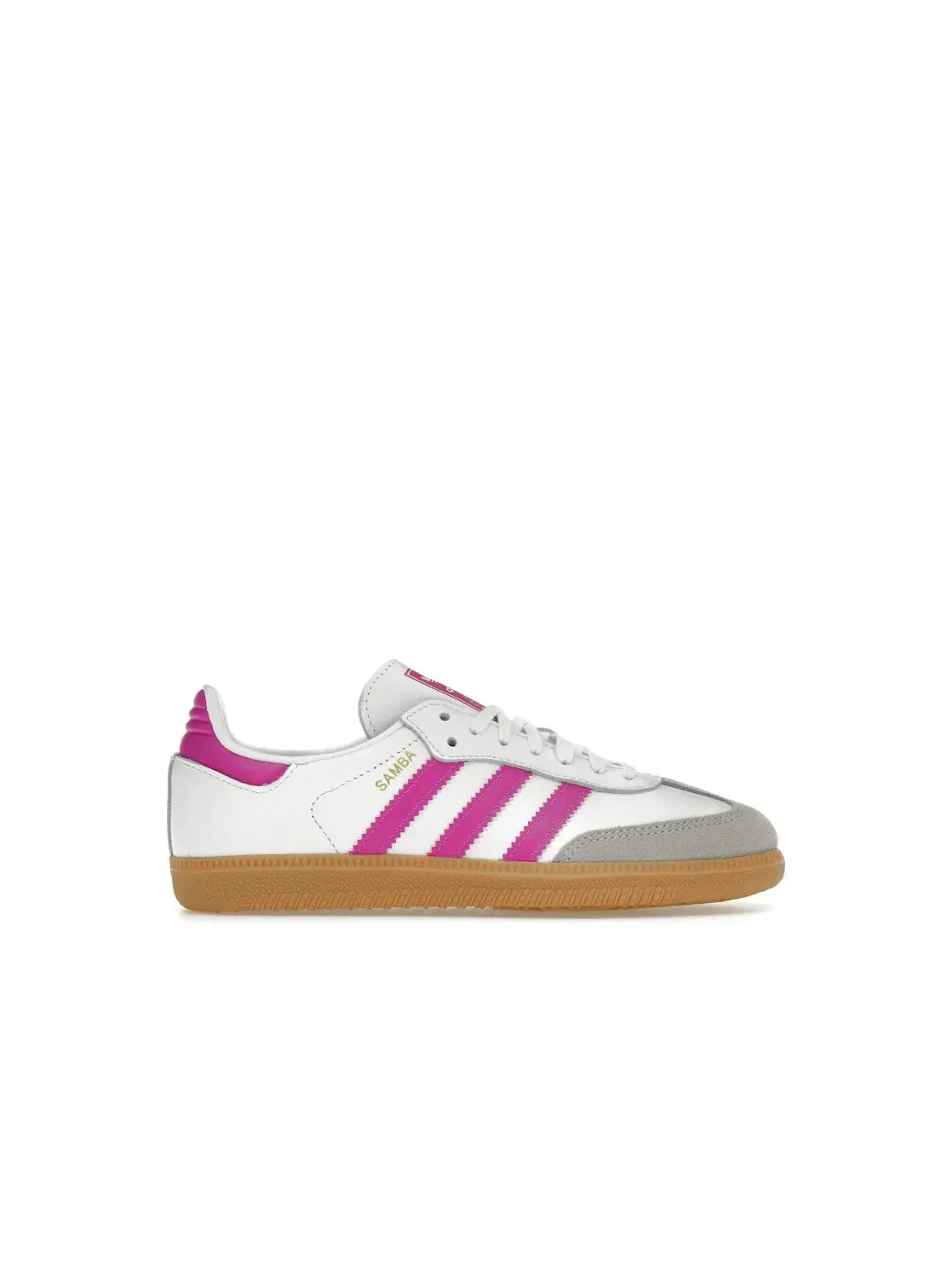 Детские кроссовки с замшевыми вставками Adidas Samba OG — изображение 1 из 4, белый/фиолетовый