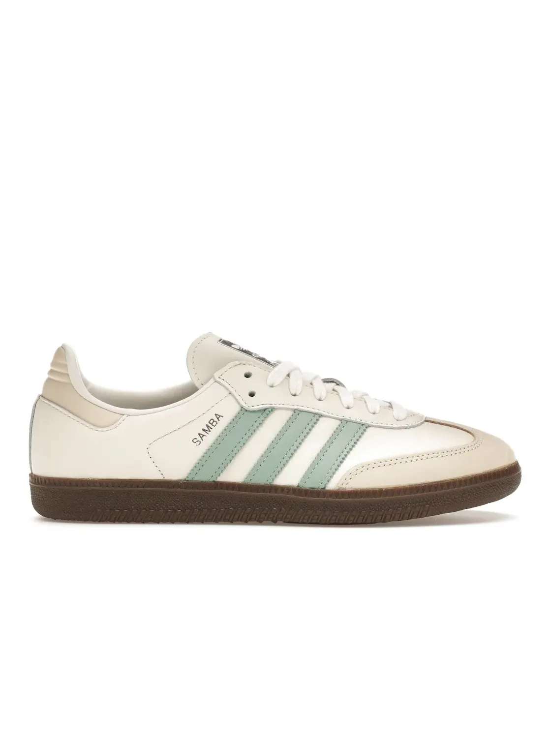 Женские кроссовки lifestyle с замшевыми вставками Adidas Samba OG — изображение 1 из 4, белый/зеленый/белый
