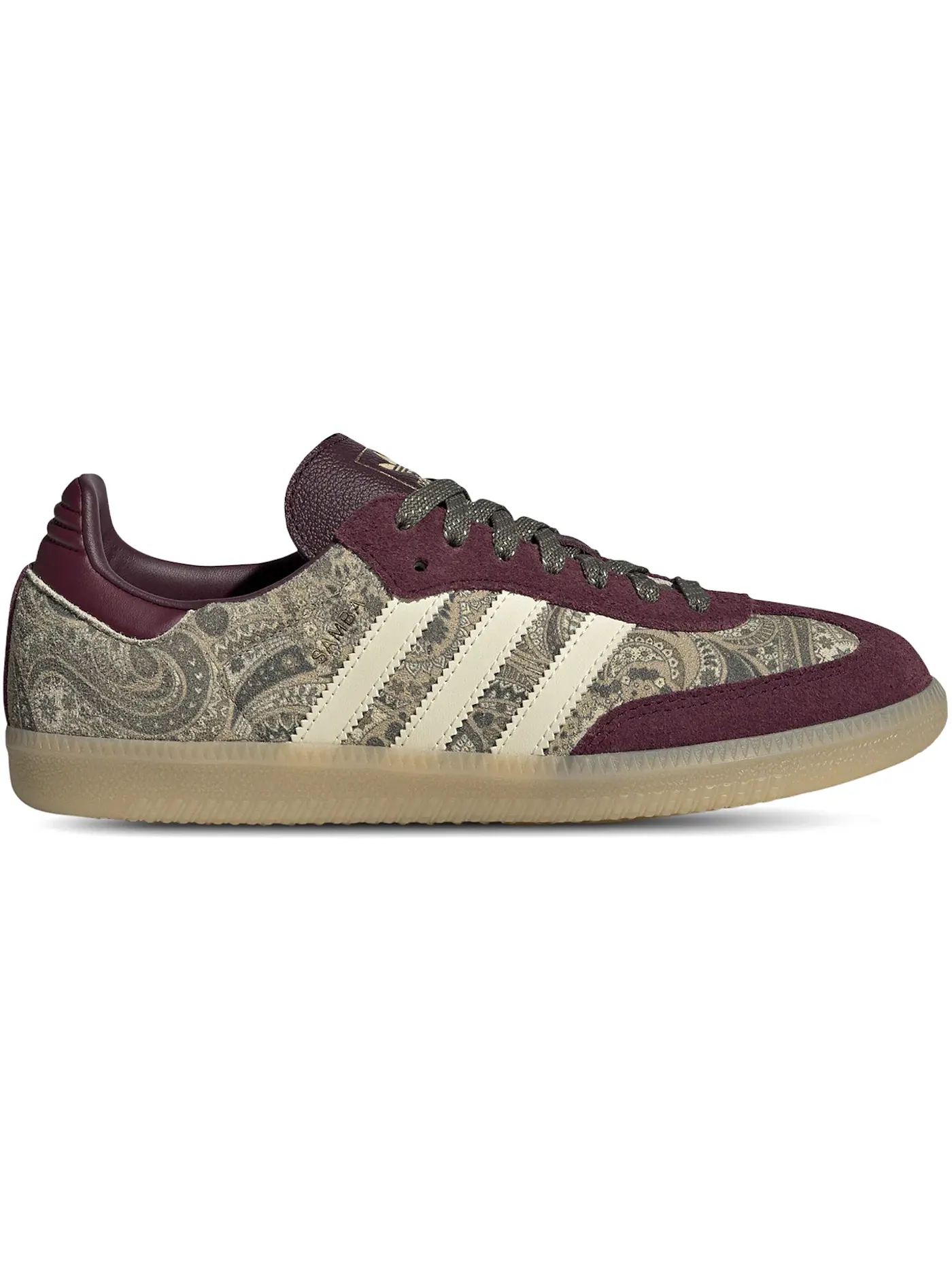 Женские кроссовки Lifestyle с замшевым верхом Adidas Samba OG, Maroon/Warm Vanilla/Gum — изображение 1 из 1