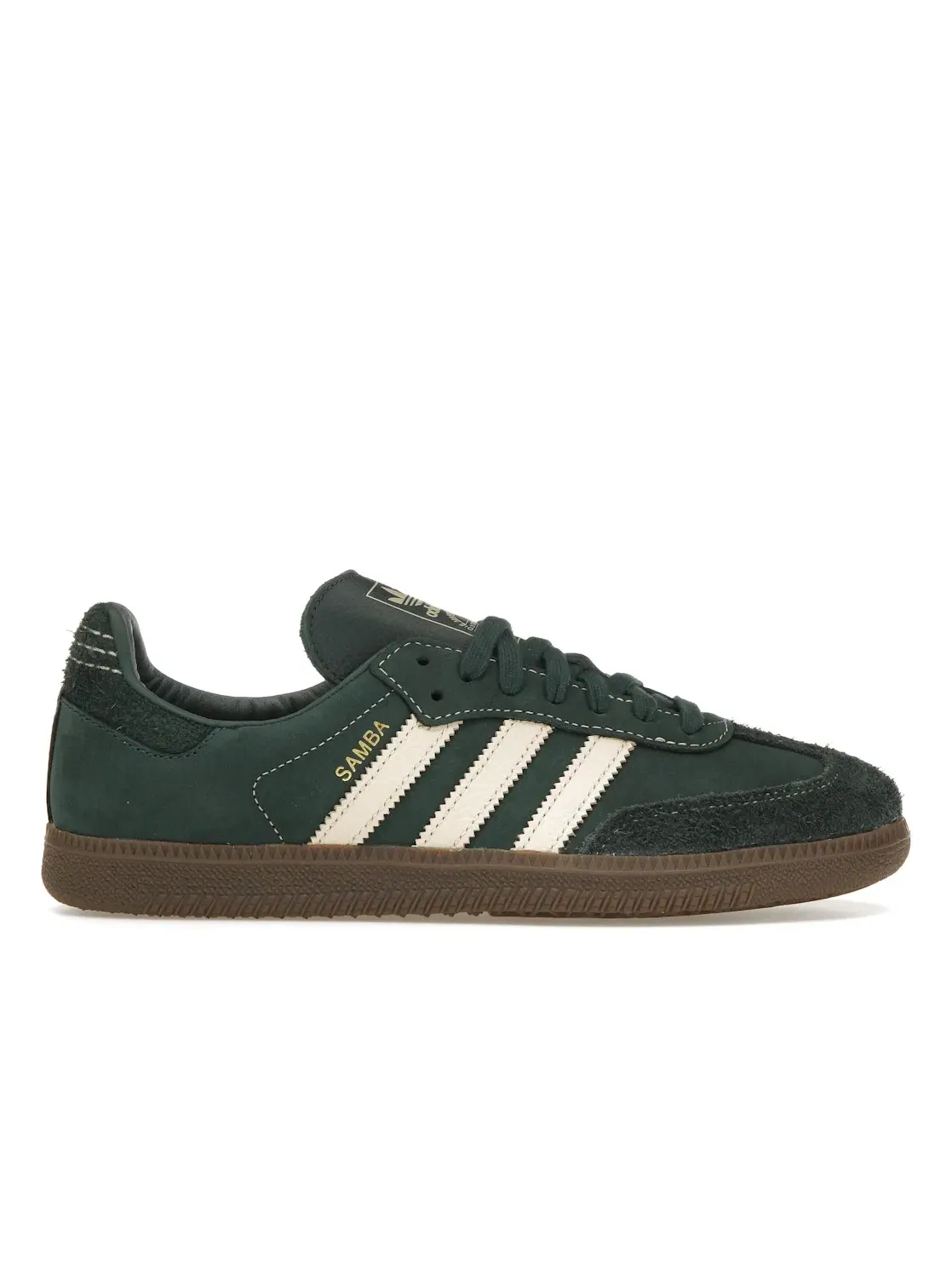 Женские кроссовки с замшевыми вставками Adidas Samba OG — изображение 1 из 4, зеленый песочный зеленый