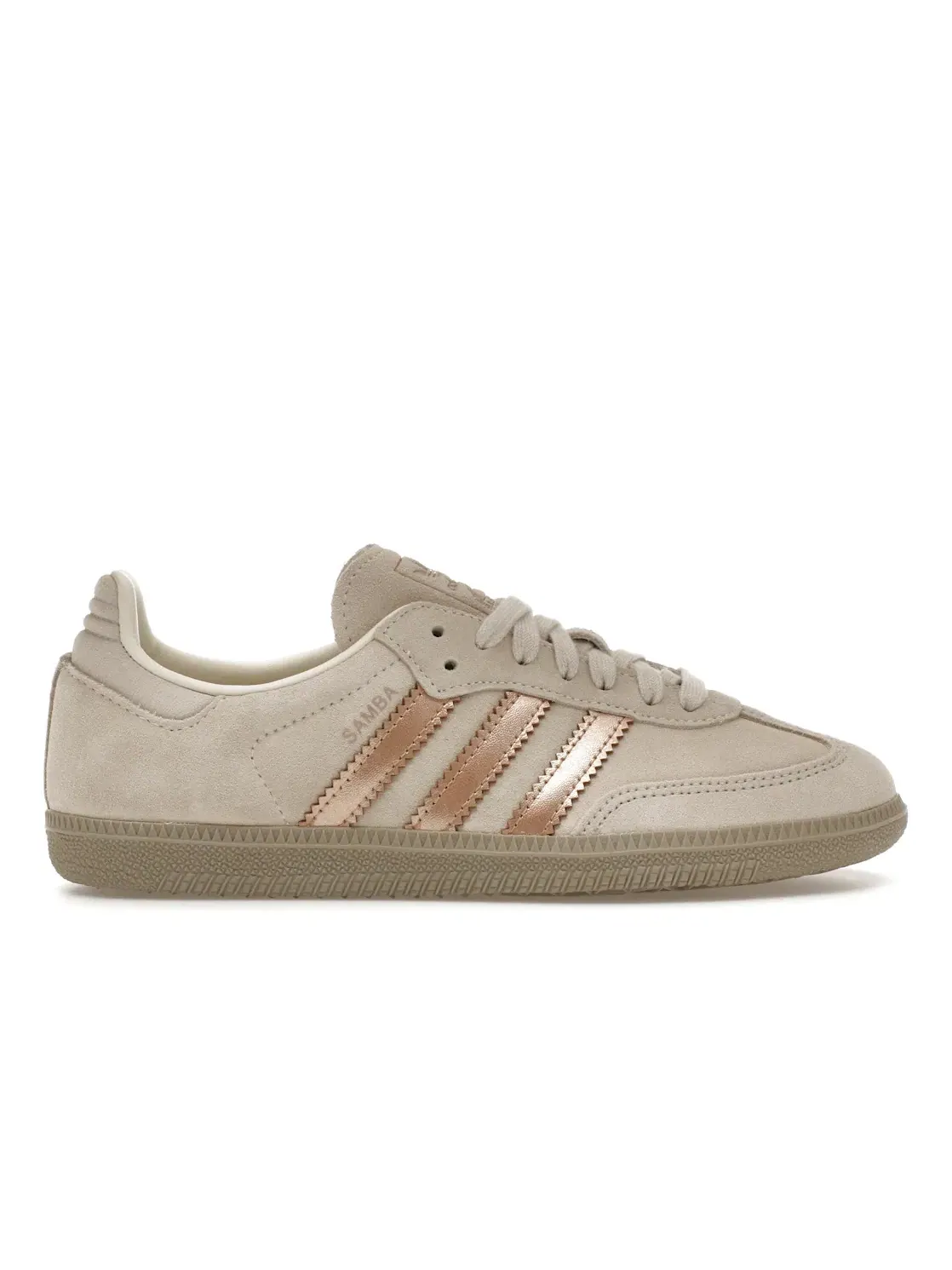 Женские кроссовки с металлическим акцентом Adidas Samba OG — изображение 1 из 4, белый/металлик