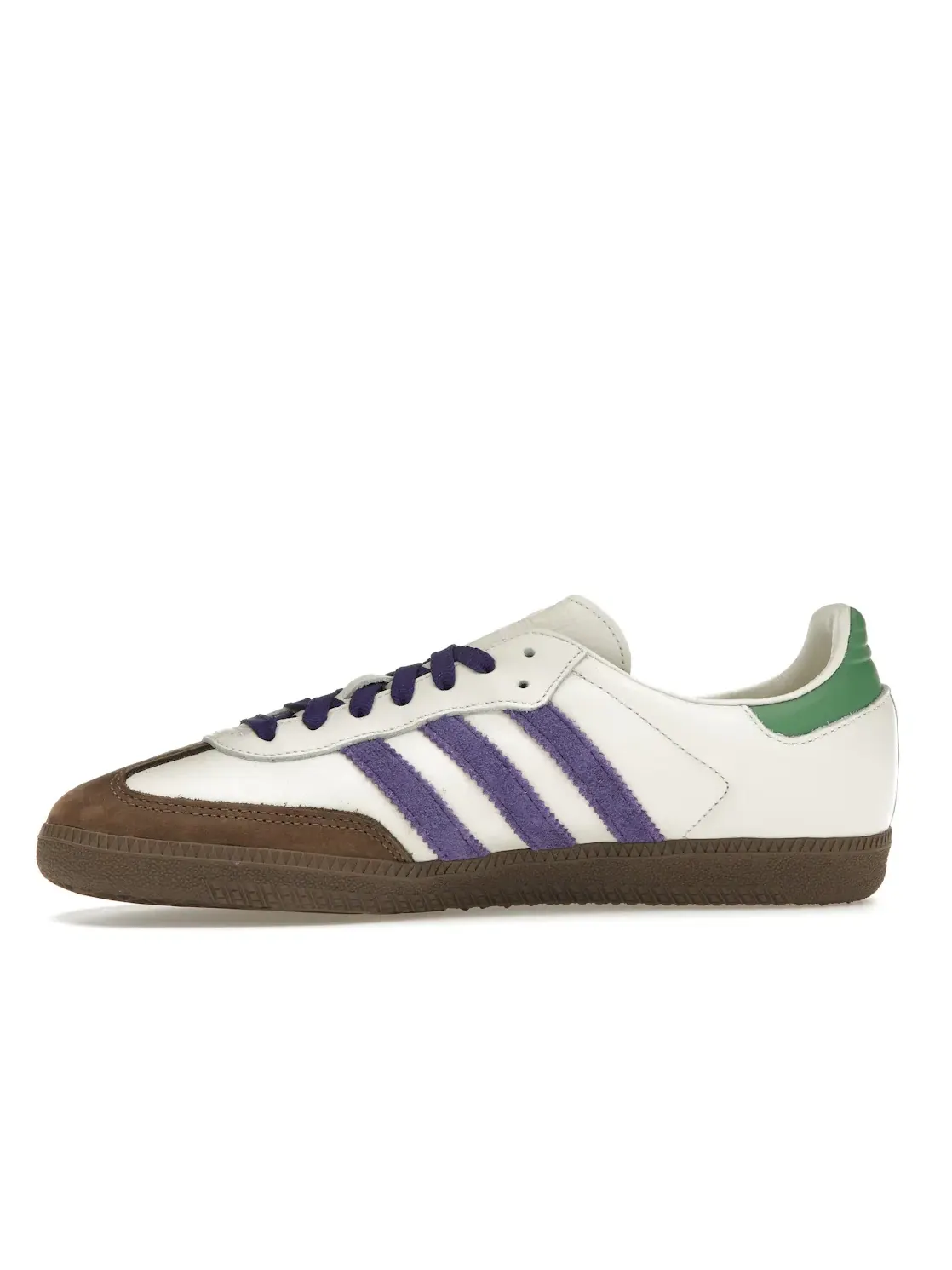 Женские кроссовки lifestyle Adidas Samba OG — изображение 3 из 4, белый/фиолетовый/зеленый
