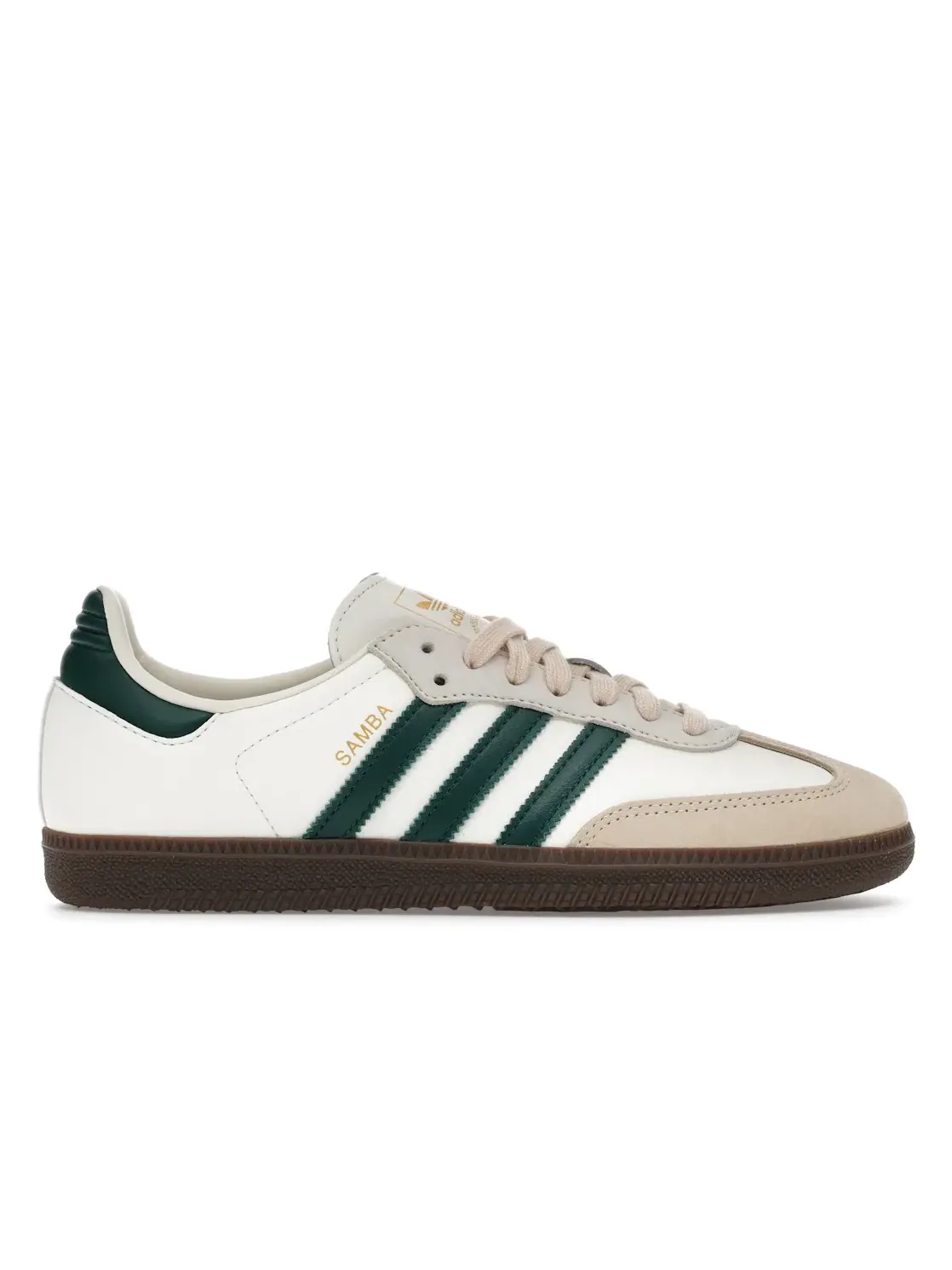 Женские кроссовки с замшевым верхом Adidas Samba OG — изображение 1 из 4, белый/зеленый/песочный