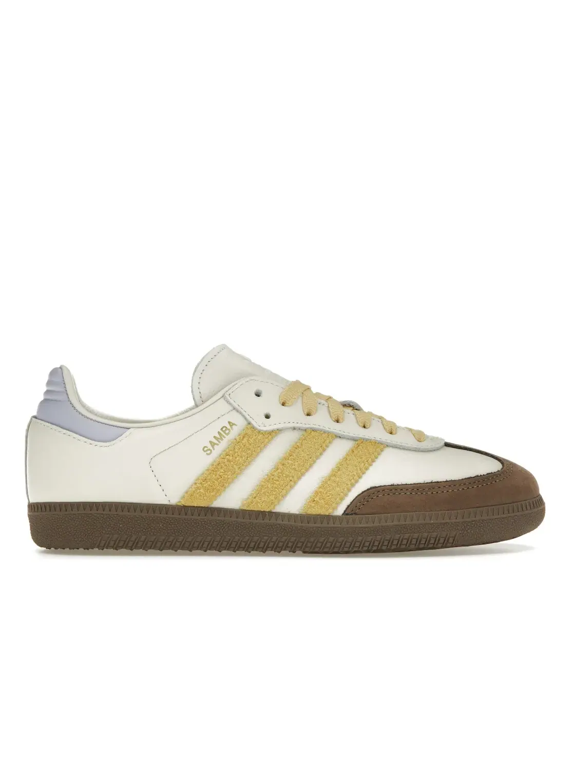 Женские кроссовки lifestyle с замшевыми полосками Adidas Samba OG — изображение 1 из 4, белый//фиолетовый