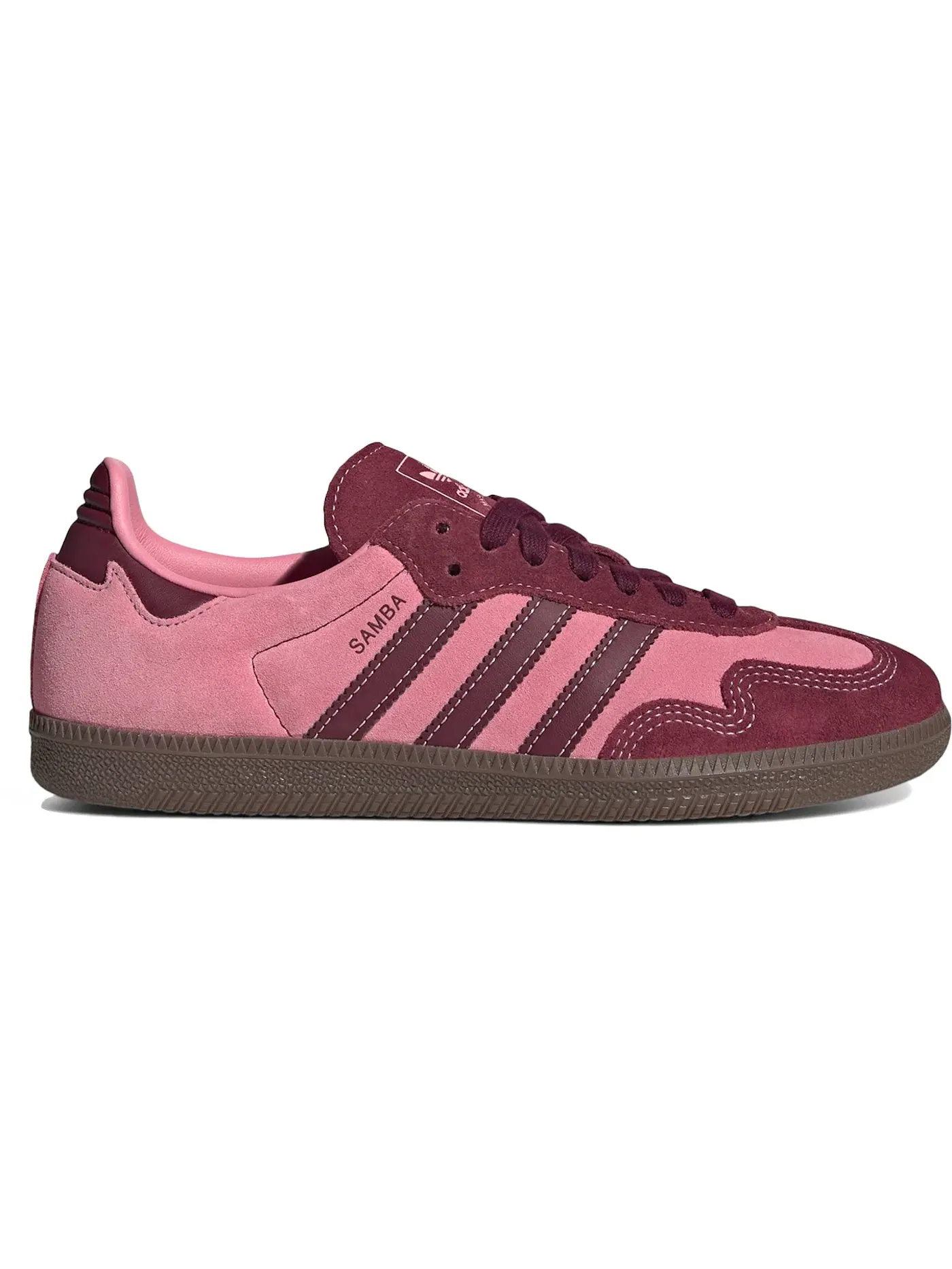 Женские кроссовки с ярким цветовым сочетанием Adidas Samba OG — изображение 1 из 1, розовый/красный