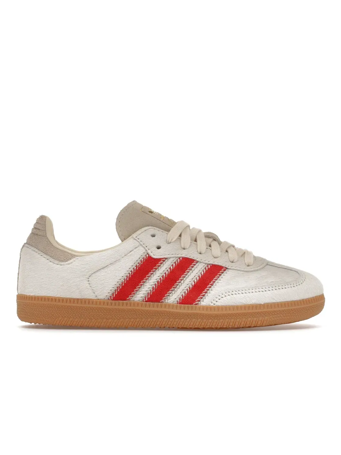 Женские кроссовки с пони-волосом Adidas Samba OG — изображение 1 из 4, бежевый/кремовый белый