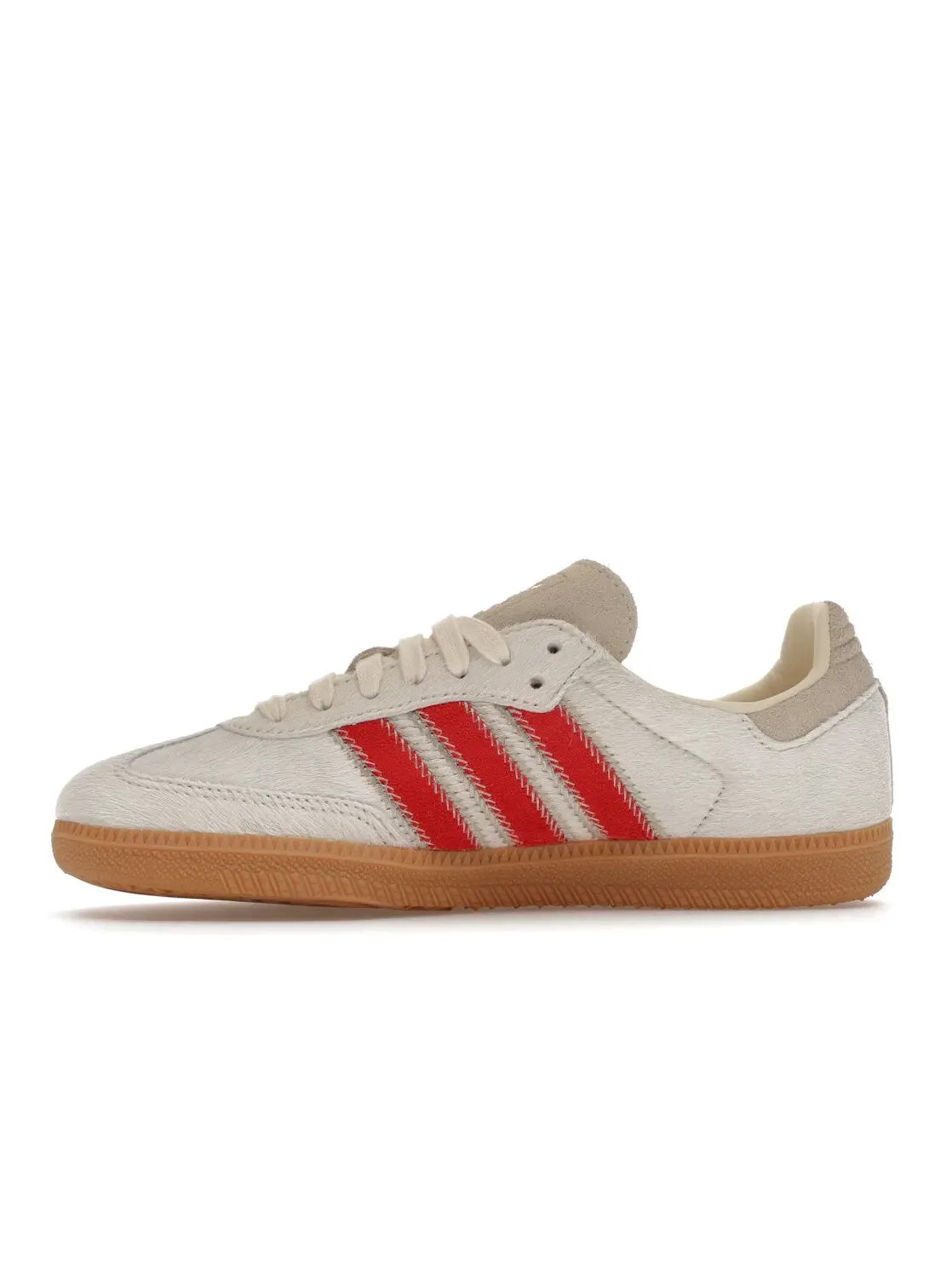 Женские кроссовки с пони-волосом Adidas Samba OG — изображение 3 из 4, бежевый/кремовый белый