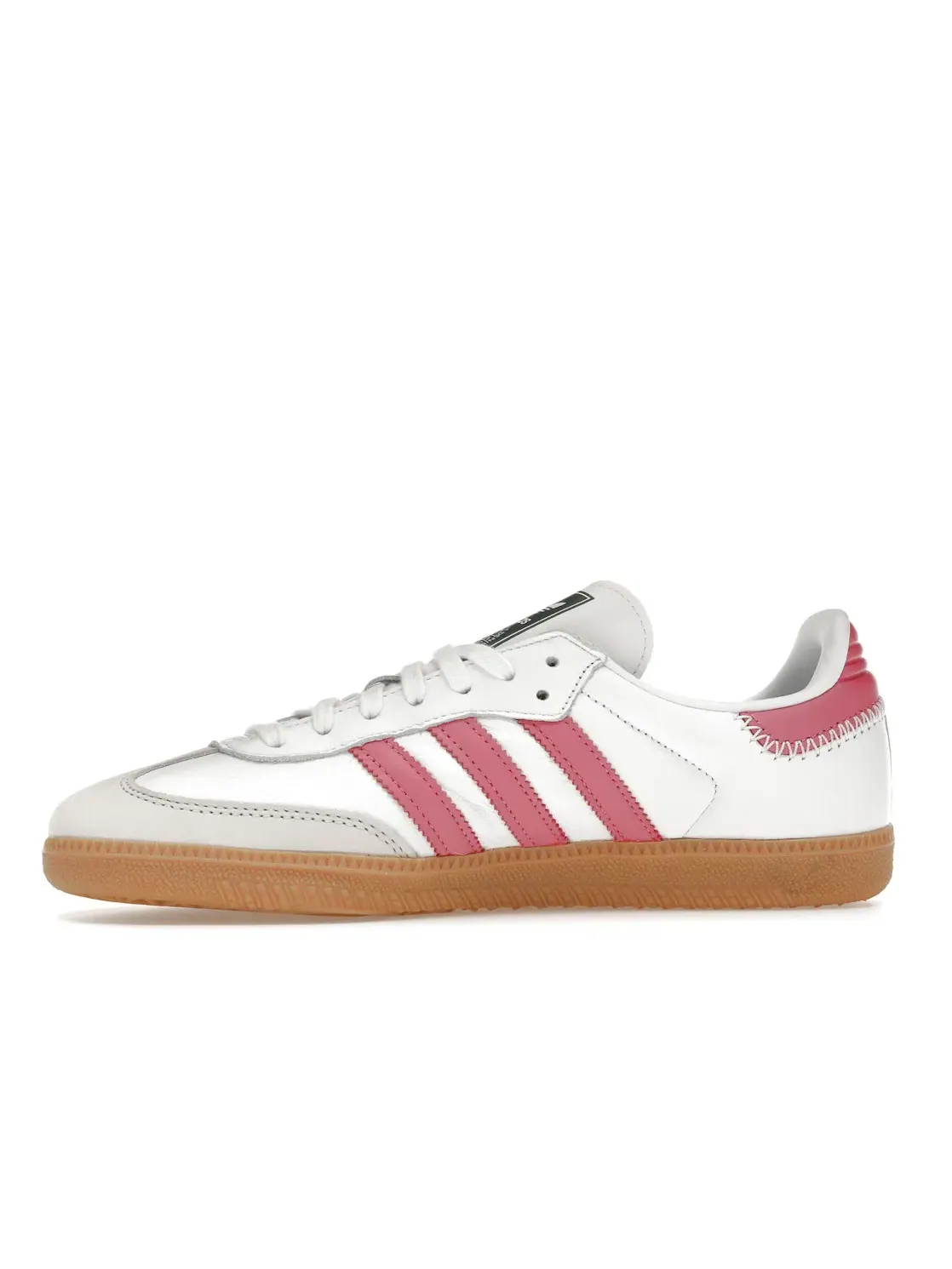 Женские кроссовки с замшевым и кожаным верхом Adidas Samba OG Rose Tone — изображение 3 из 4, белый/розовый/зеленый