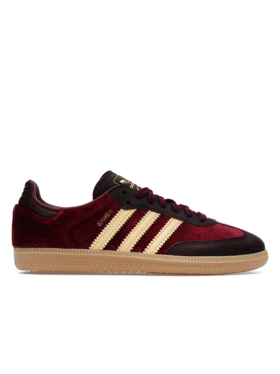 Женские кроссовки с велюровой отделкой Adidas Samba OG — изображение 1 из 4, красный