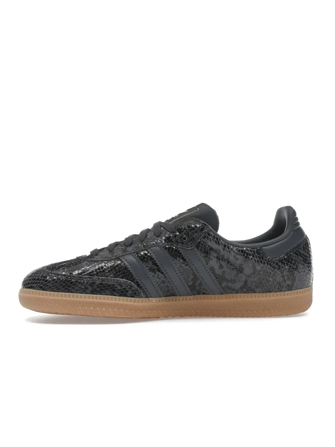 Женские кроссовки с фактурой змеиной кожи Adidas Samba OG — изображение 3 из 4, черный/серый