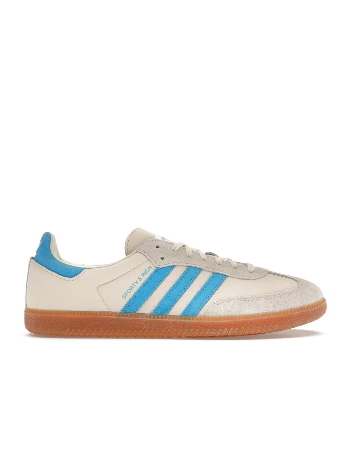 Мужские кроссовки с замшевыми вставками Adidas Samba OG — изображение 1 из 4, кремовый белый/синий