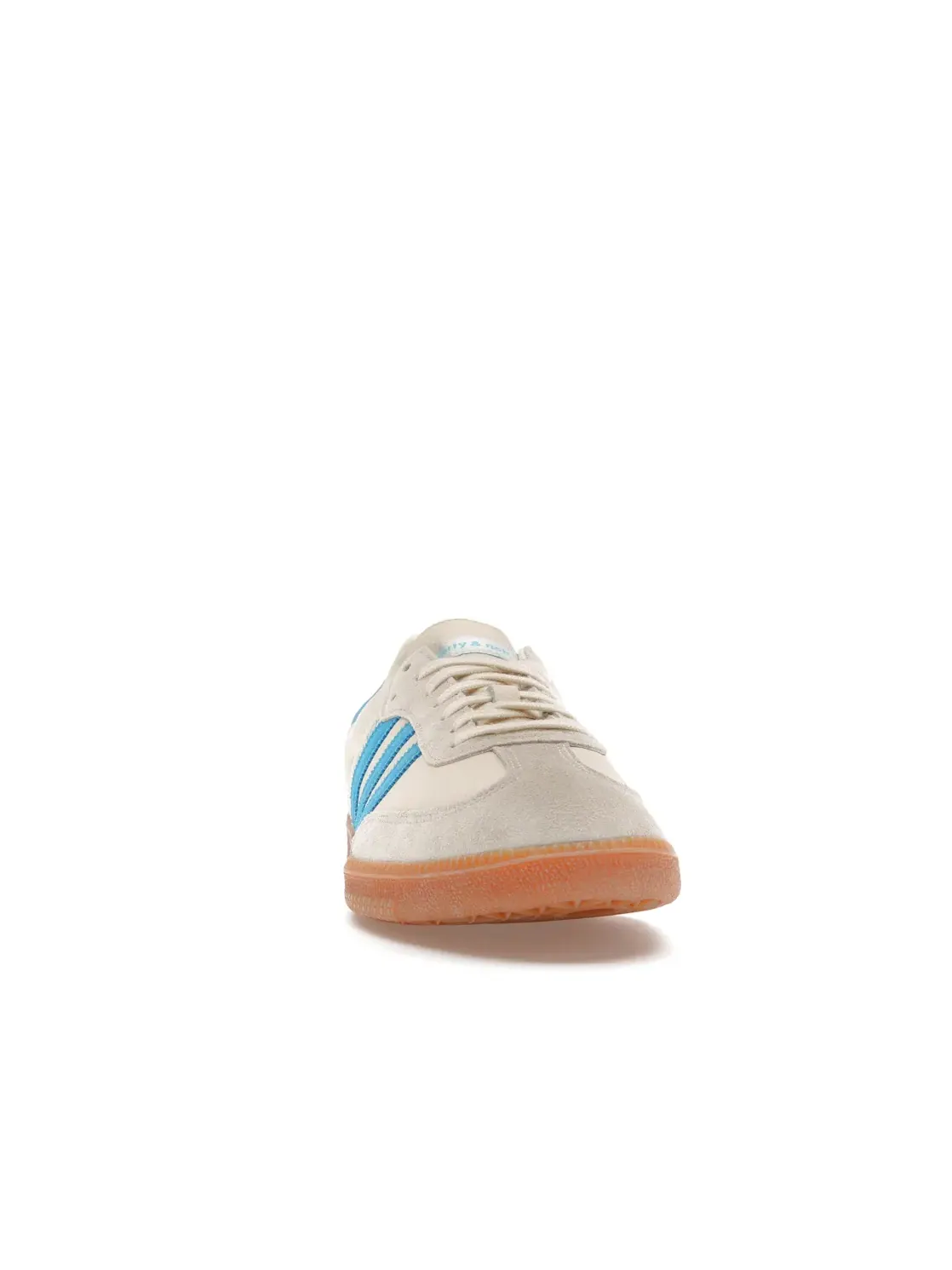 Мужские кроссовки с замшевыми вставками Adidas Samba OG — изображение 2 из 4, кремовый белый/синий