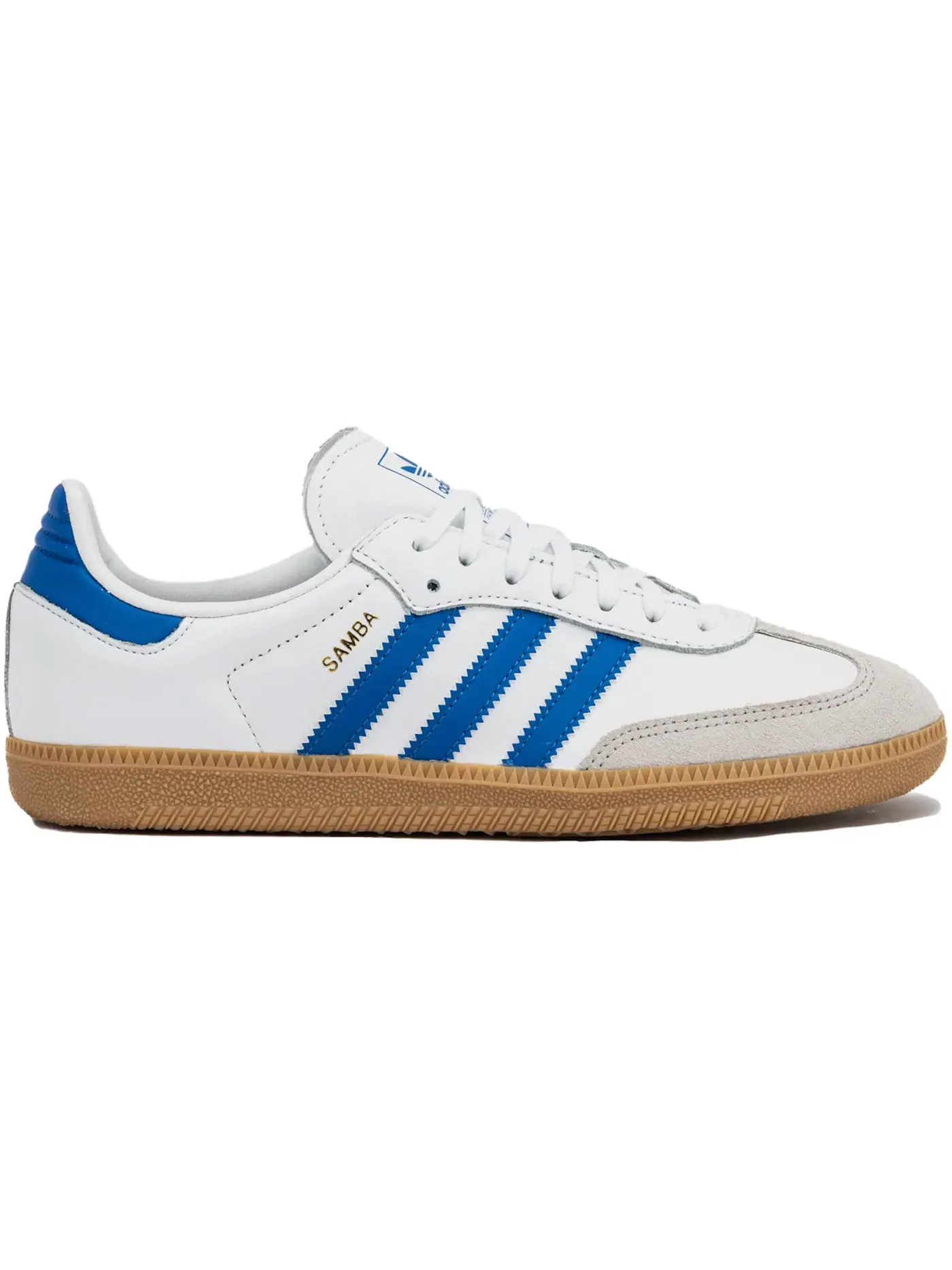 Детские кроссовки lifestyle с замшевыми вставками Adidas Samba OG — изображение 1 из 1, белый/синий