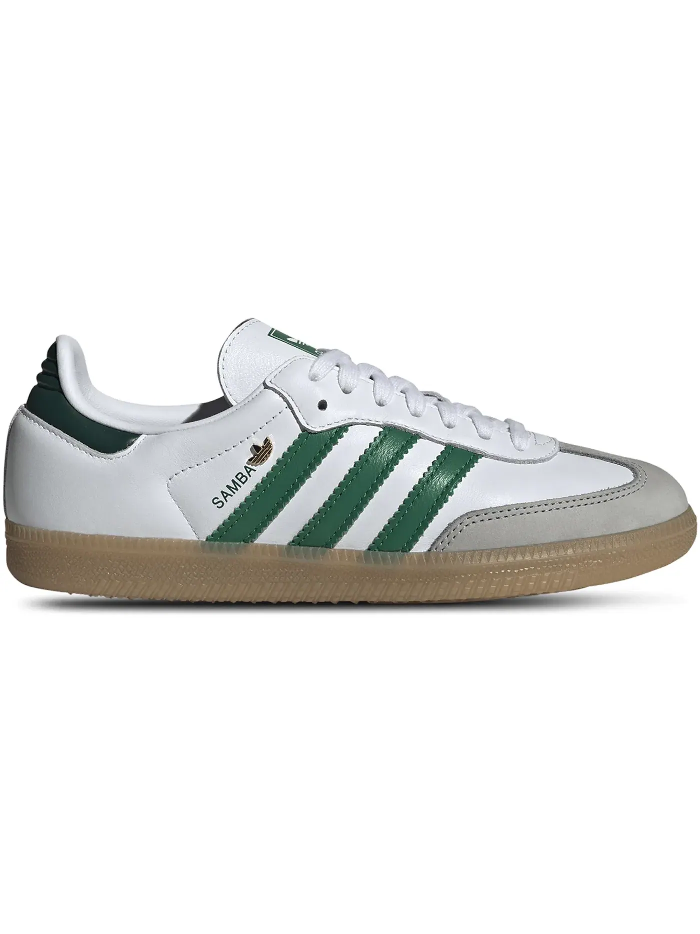 Женские кроссовки lifestyle с замшевыми вставками Adidas Samba OG — изображение 1 из 1, белый зеленый зеленый