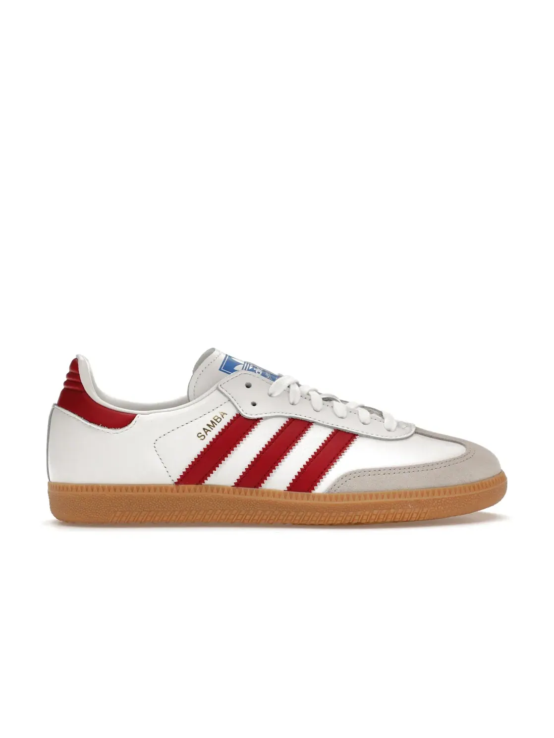 Мужские кроссовки с классическим дизайном Adidas Samba OG — изображение 1 из 4, белый/бордовый