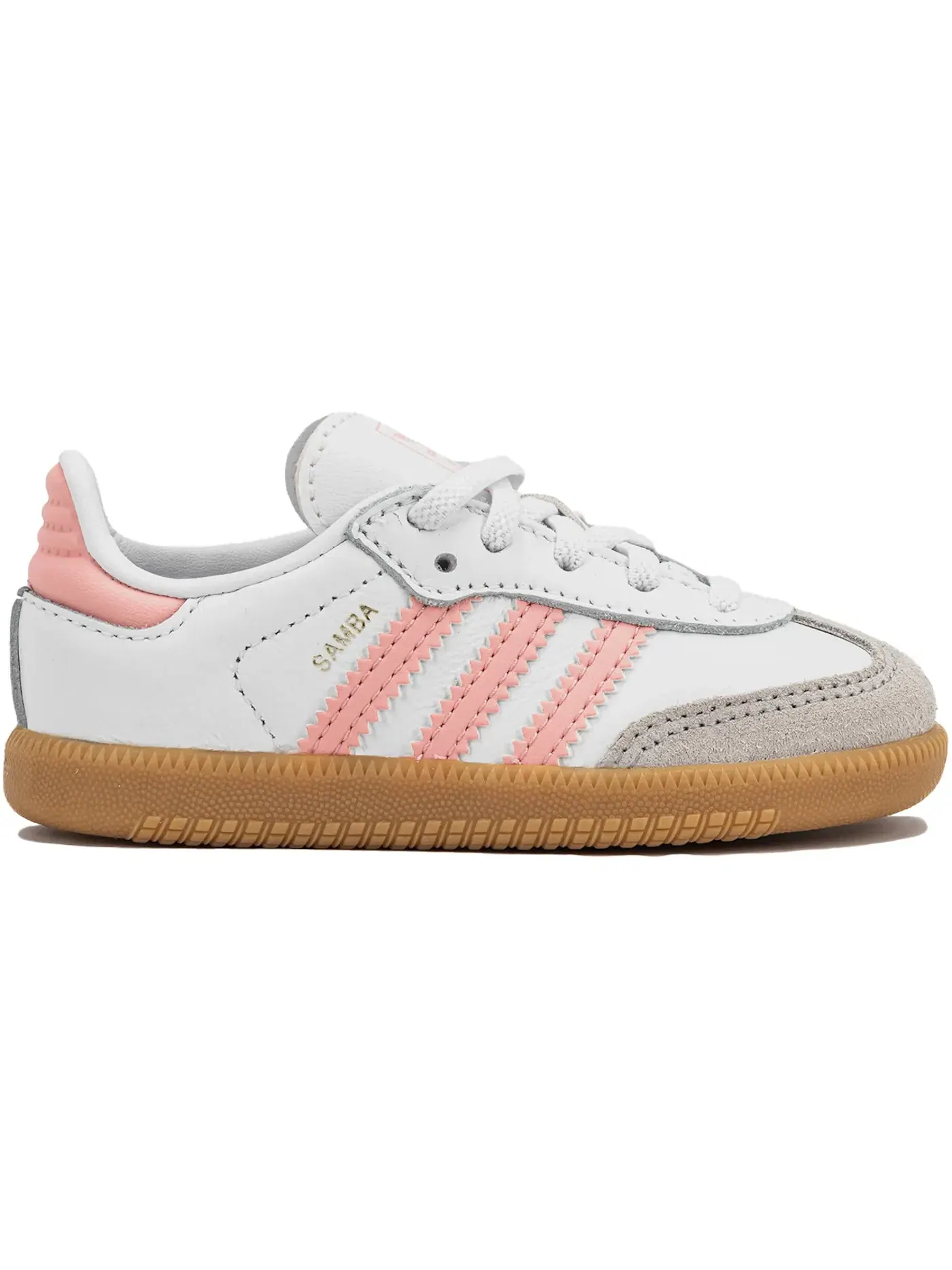 Детские кроссовки с замшевыми вставками Adidas Samba OG — изображение 1 из 1, белый розовый