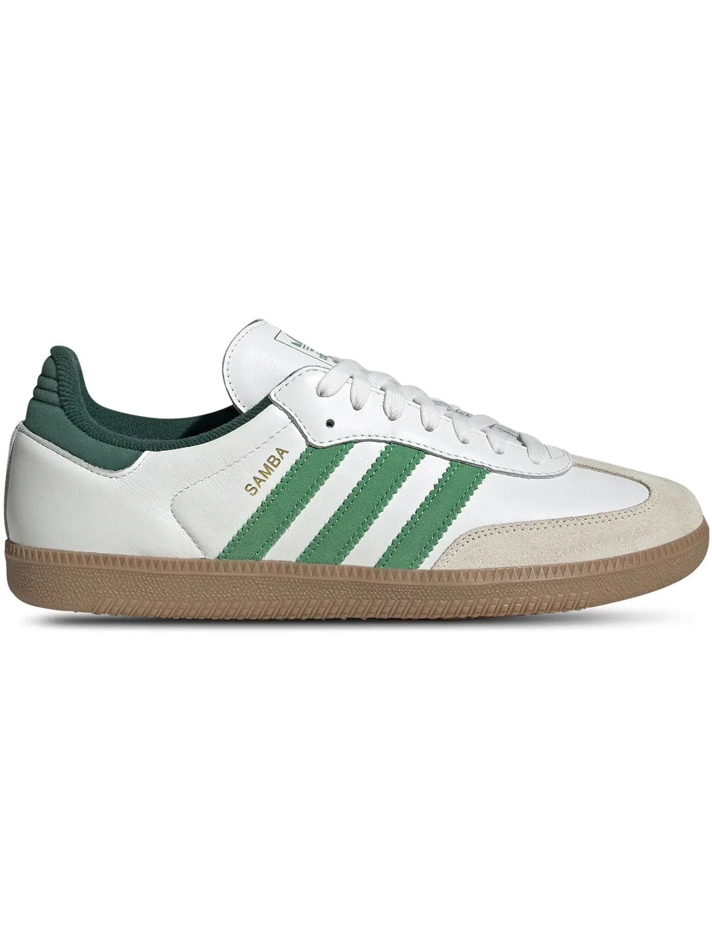 Мужские кроссовки Lifestyle Adidas Samba OG — изображение 1 из 1, белый/зеленый/зеленый