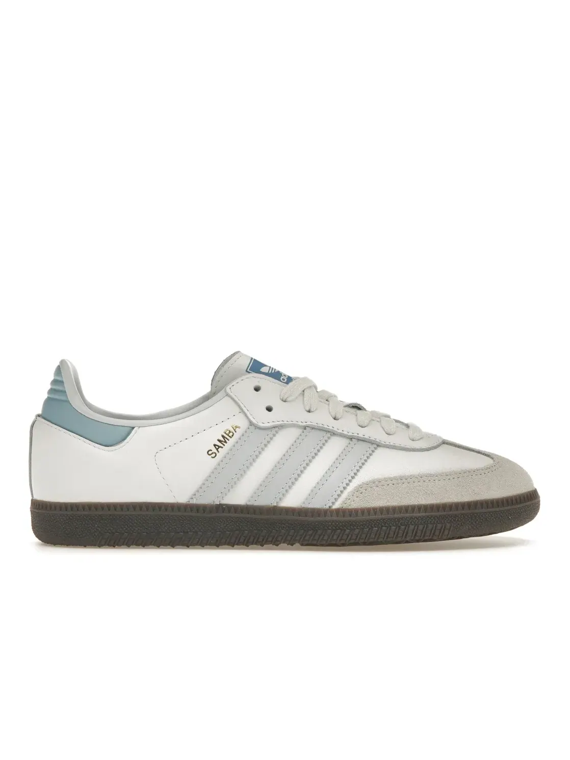 Мужские кроссовки с замшевыми вставками Adidas Samba OG — изображение 1 из 4, белый/синий