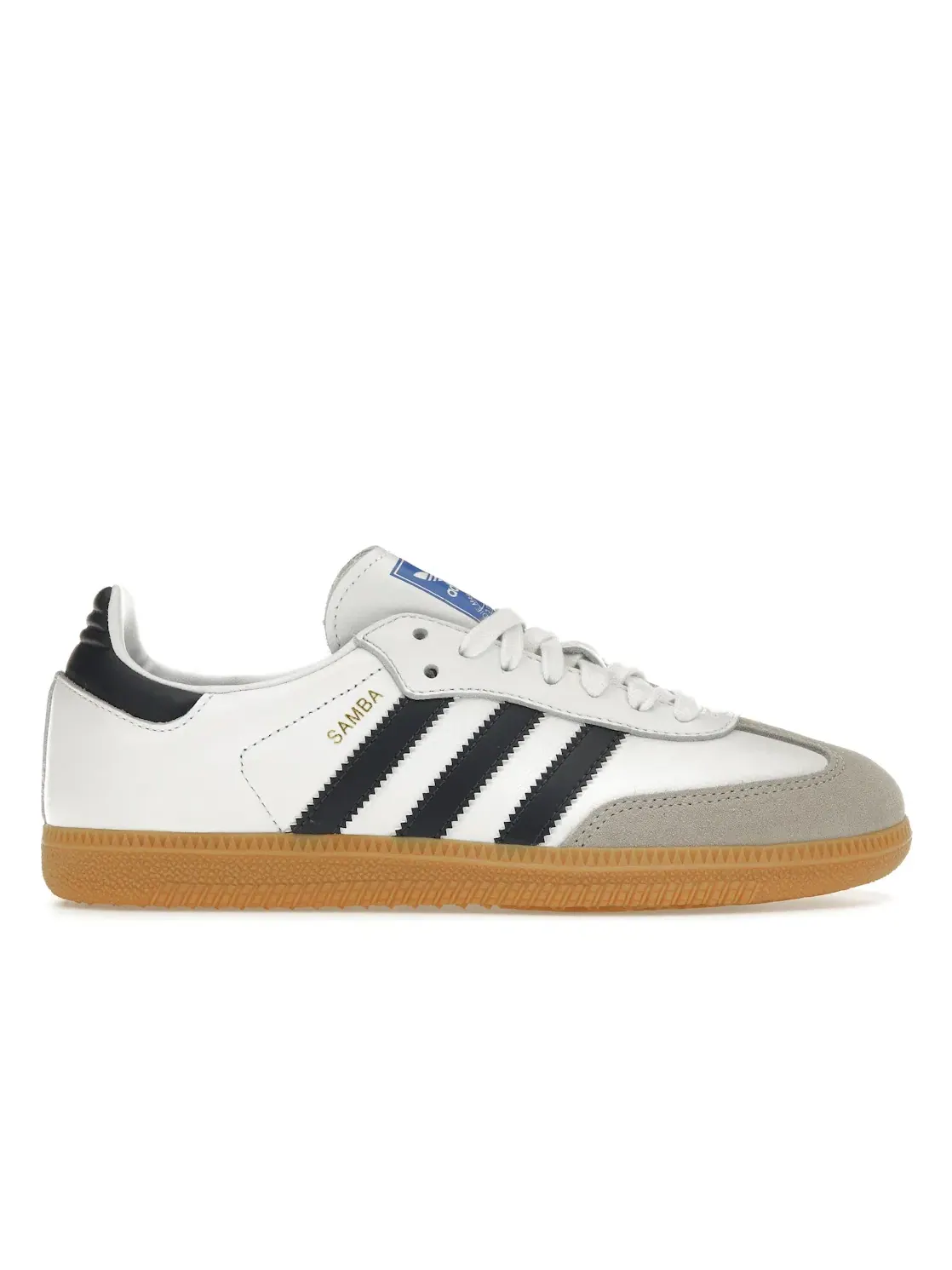 Мужские кроссовки с замшевыми вставками Adidas Samba OG — изображение 1 из 4, белый/индиго