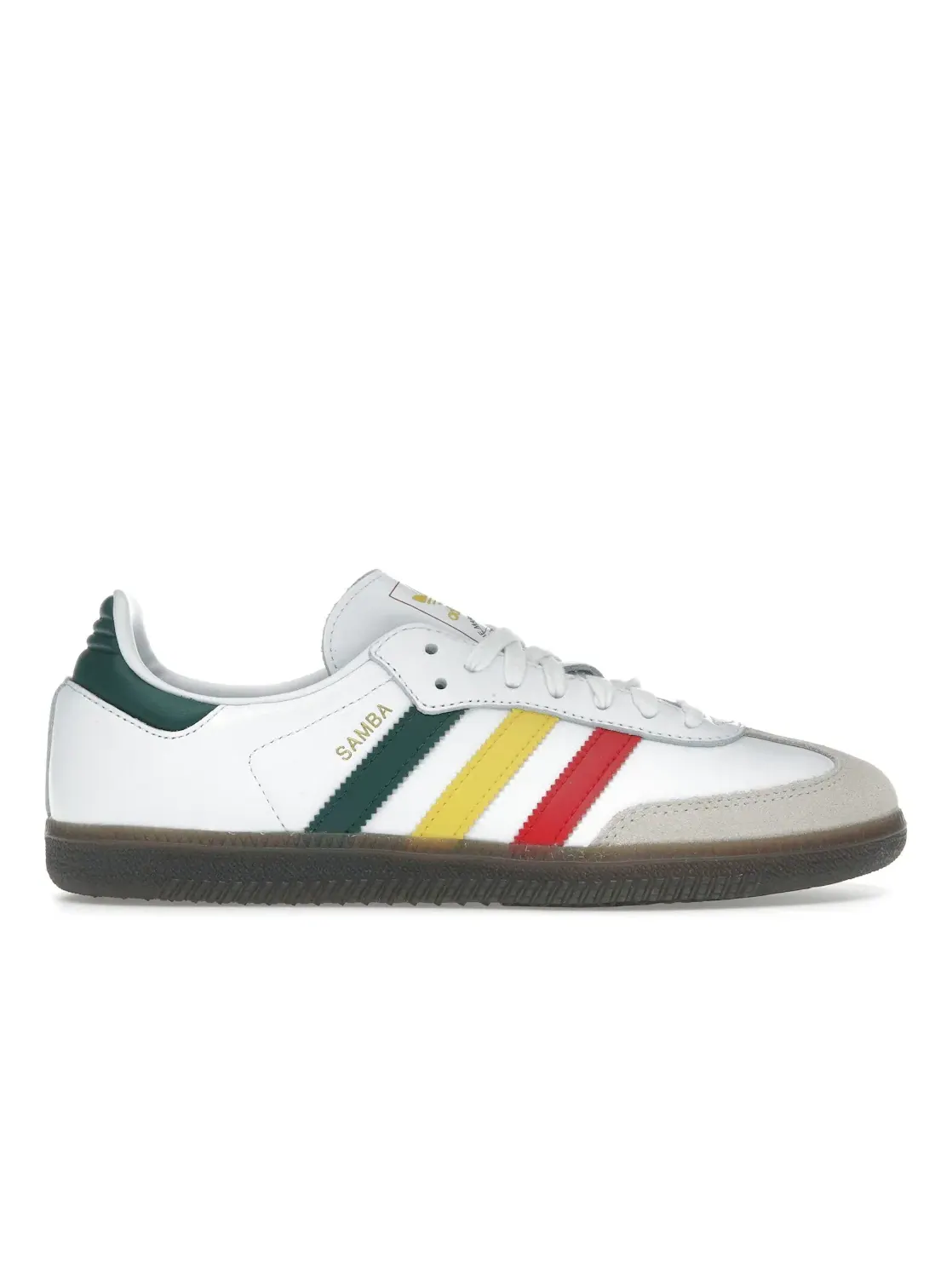 Мужские кроссовки для повседневной носки Adidas Samba OG — изображение 1 из 4, белый/желтый/зеленый