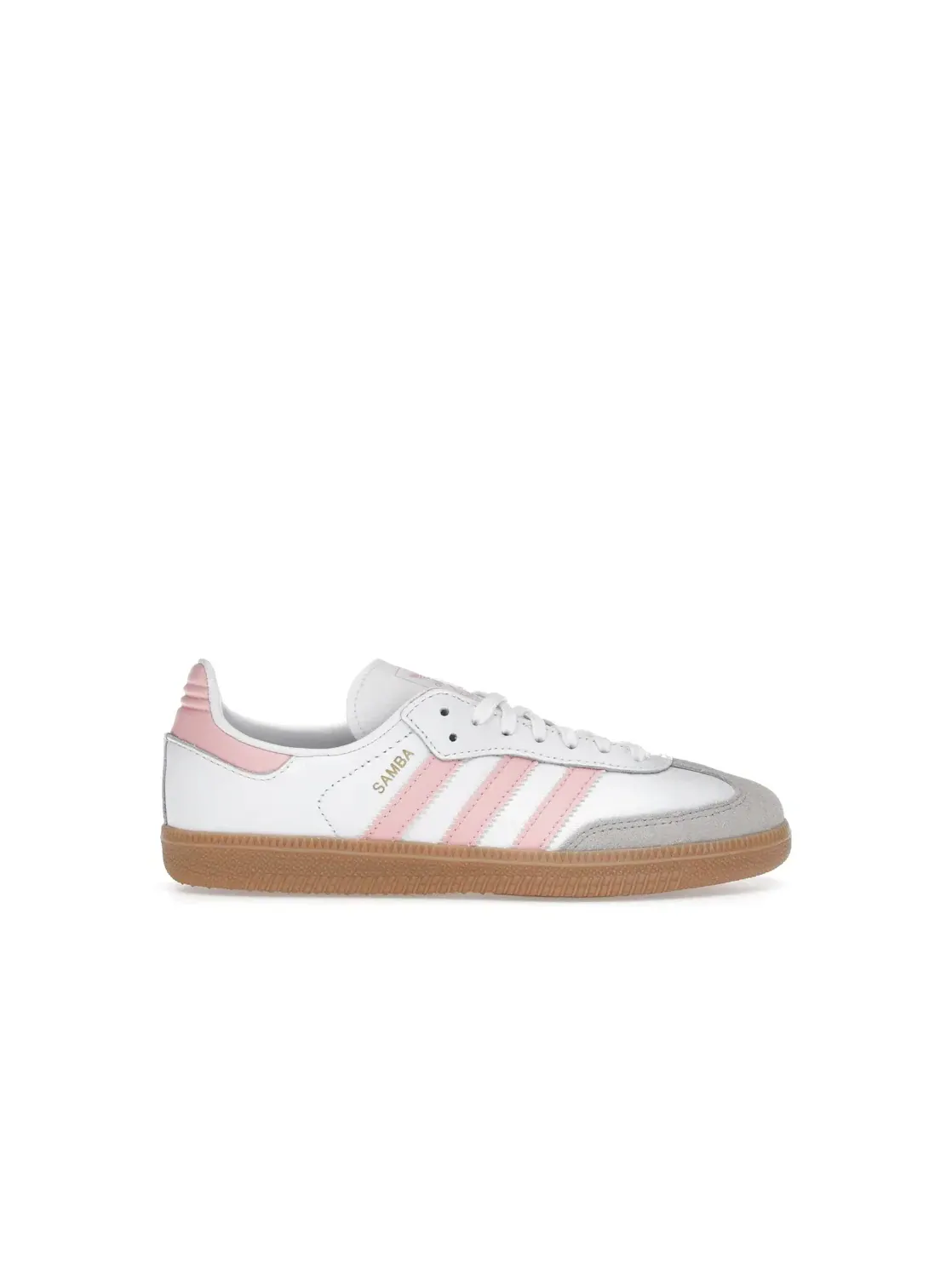 Детские кроссовки с замшевыми вставками Adidas Samba OG — изображение 1 из 4, белый розовый