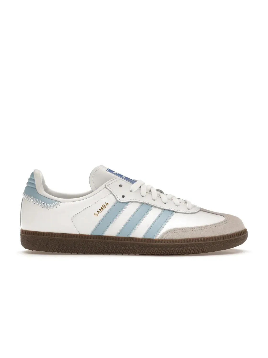 Мужские кроссовки с замшевой вставкой Adidas Samba OG — изображение 1 из 4, белый/прозрачный/синий