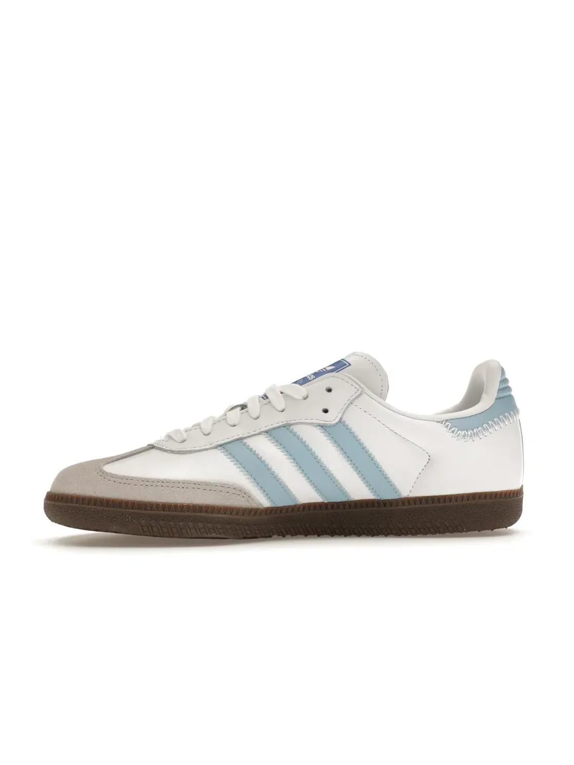 Мужские кроссовки с замшевой вставкой Adidas Samba OG — изображение 3 из 4, белый/прозрачный/синий