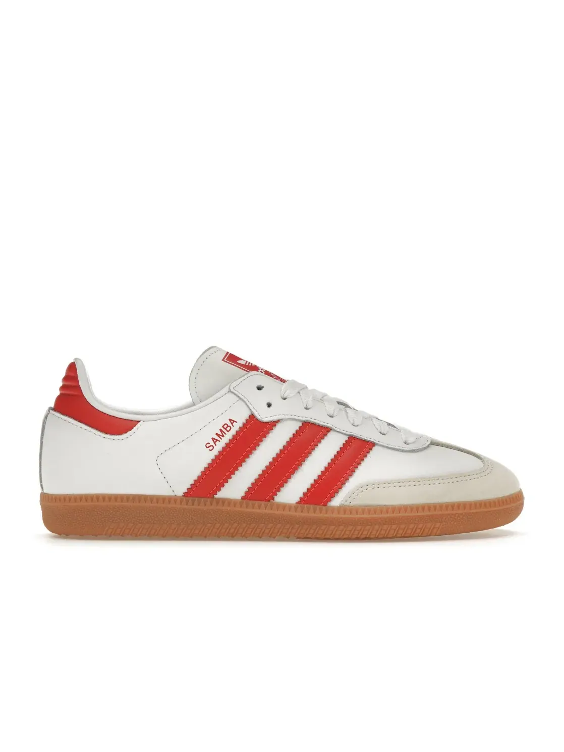 Женские кроссовки с T-toe накладкой Adidas Samba OG — изображение 1 из 4, белый красный белый