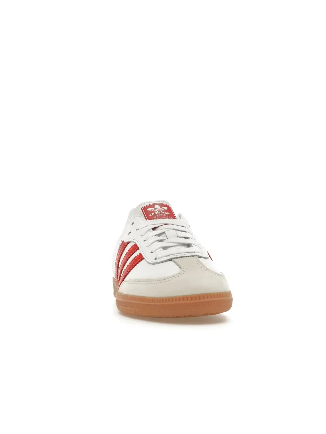 Женские кроссовки с T-toe накладкой Adidas Samba OG — изображение 2 из 4, белый красный белый