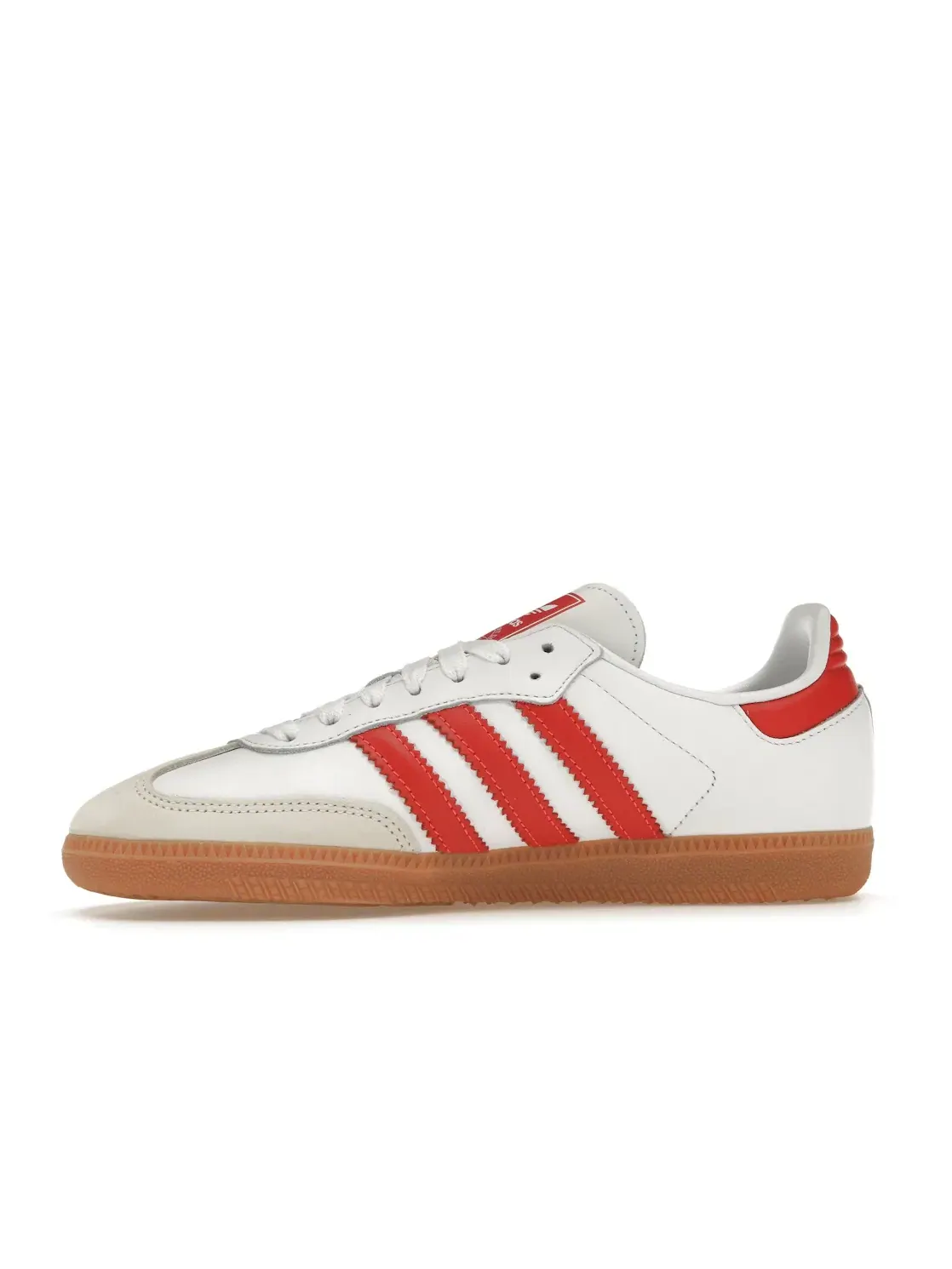 Женские кроссовки с T-toe накладкой Adidas Samba OG — изображение 3 из 4, белый красный белый