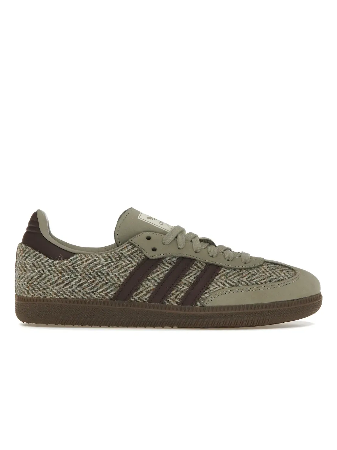 Мужские кроссовки с твидом Adidas Samba OG — изображение 1 из 4, бежевый/коричневый/белый