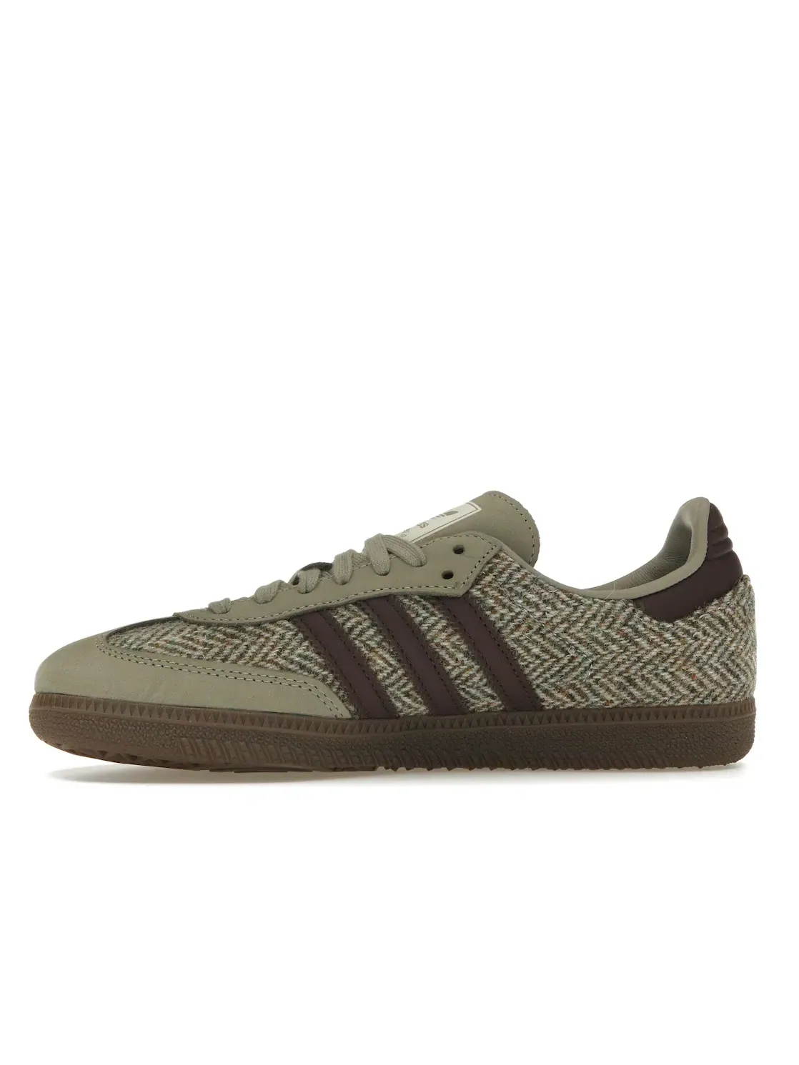 Мужские кроссовки с твидом Adidas Samba OG — изображение 3 из 4, бежевый/коричневый/белый
