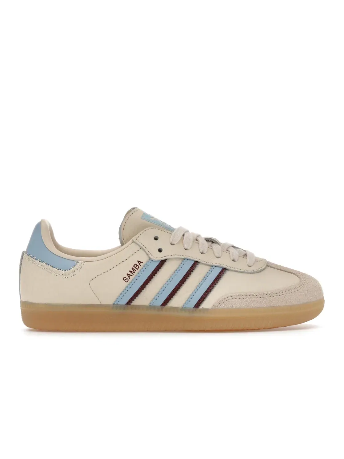 Мужские кроссовки с замшевыми вставками Adidas Samba OG — изображение 1 из 4, белый прозрачный красный