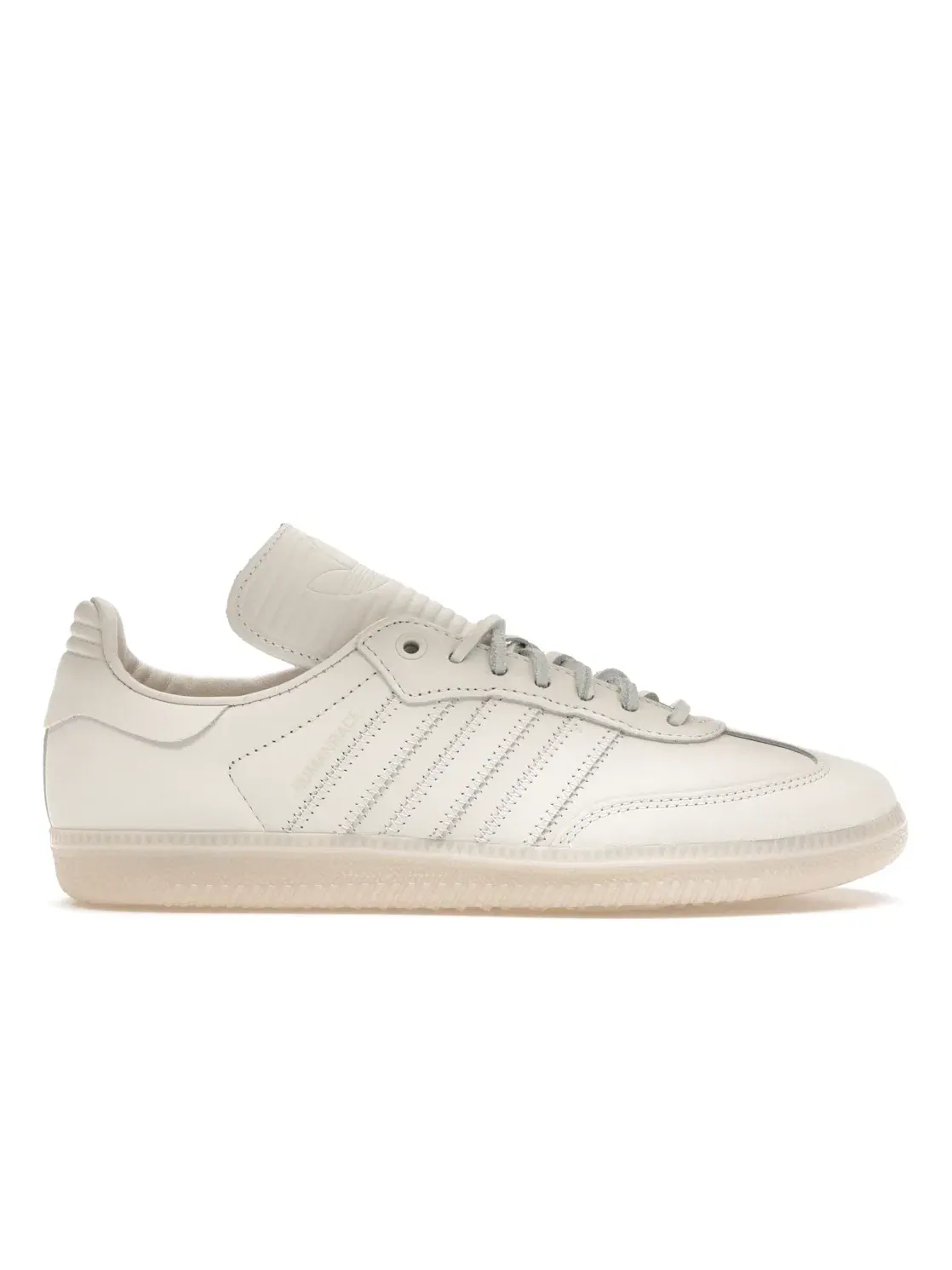 Мужские кроссовки с премиальным покрытием кожаным Samba Pharrell Humanrace Adidas — изображение 1 из 4, белый/белый/белый