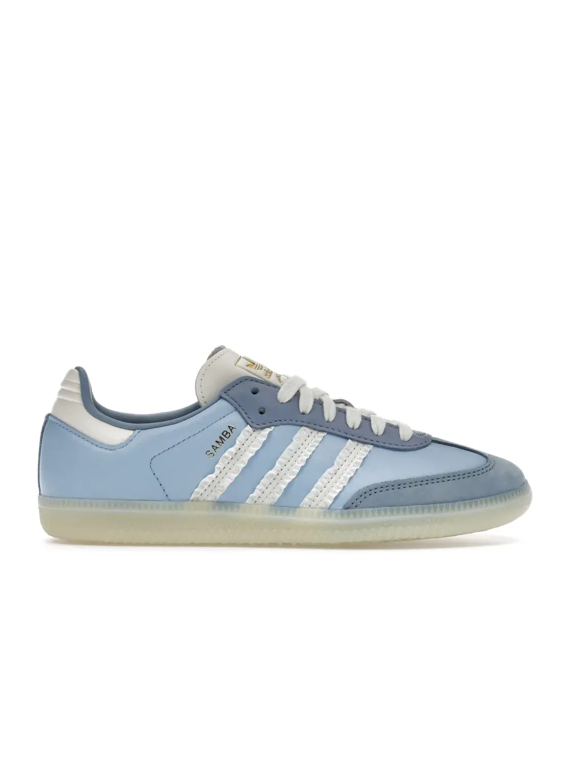 Женские кроссовки Lifestyle с оборками Samba Adidas — изображение 1 из 4, прозрачный/синий/белый
