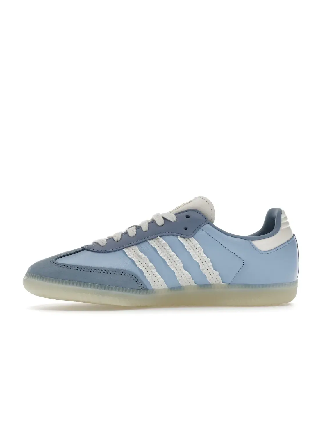 Женские кроссовки Lifestyle с оборками Samba Adidas — изображение 3 из 4, прозрачный/синий/белый