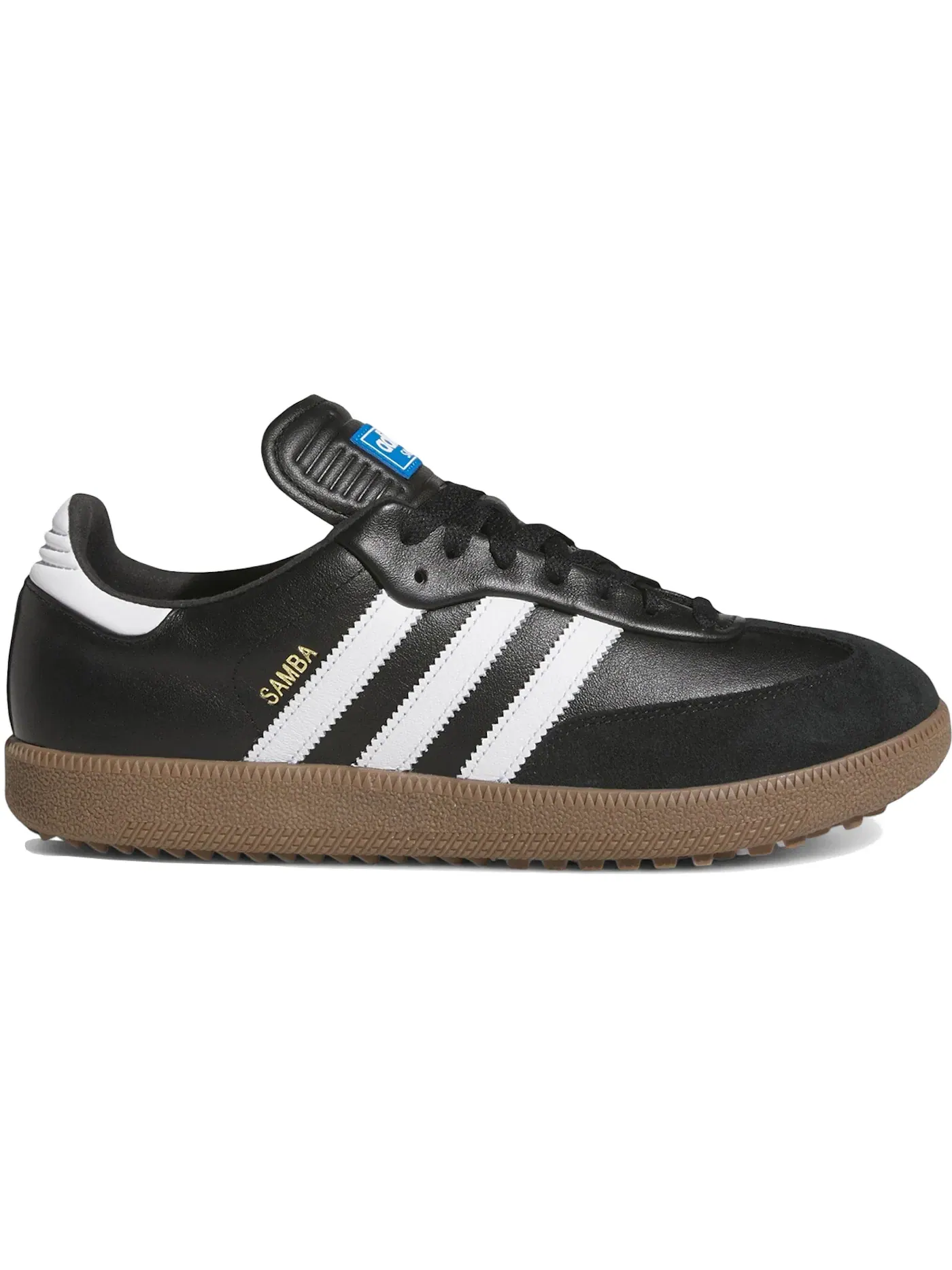 Мужские кроссовки для гольфа с шипами Adidas Samba Spikeless Golf — изображение 1 из 1, черный белый