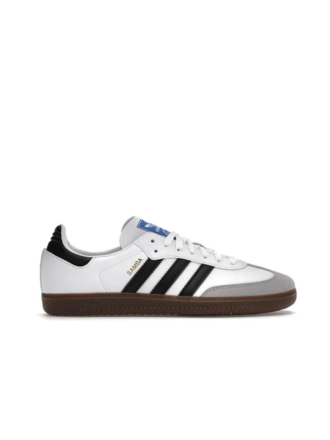 Мужские кроссовки для повседневной носки Adidas Samba Vegan — изображение 1 из 4, белый/черный