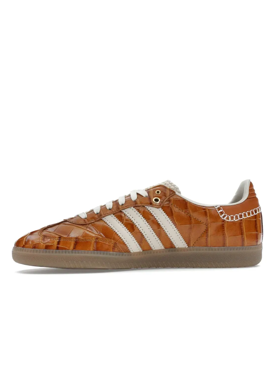 Мужские кроссовки с крокодиловым принтом Adidas Samba — изображение 3 из 4, белый/коричневый