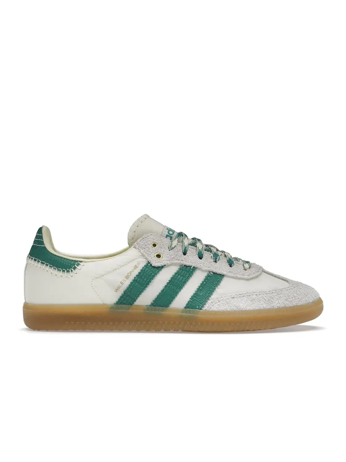 Мужские кроссовки с замшевыми накладками Adidas Samba — изображение 1 из 4, кремовый/зеленый