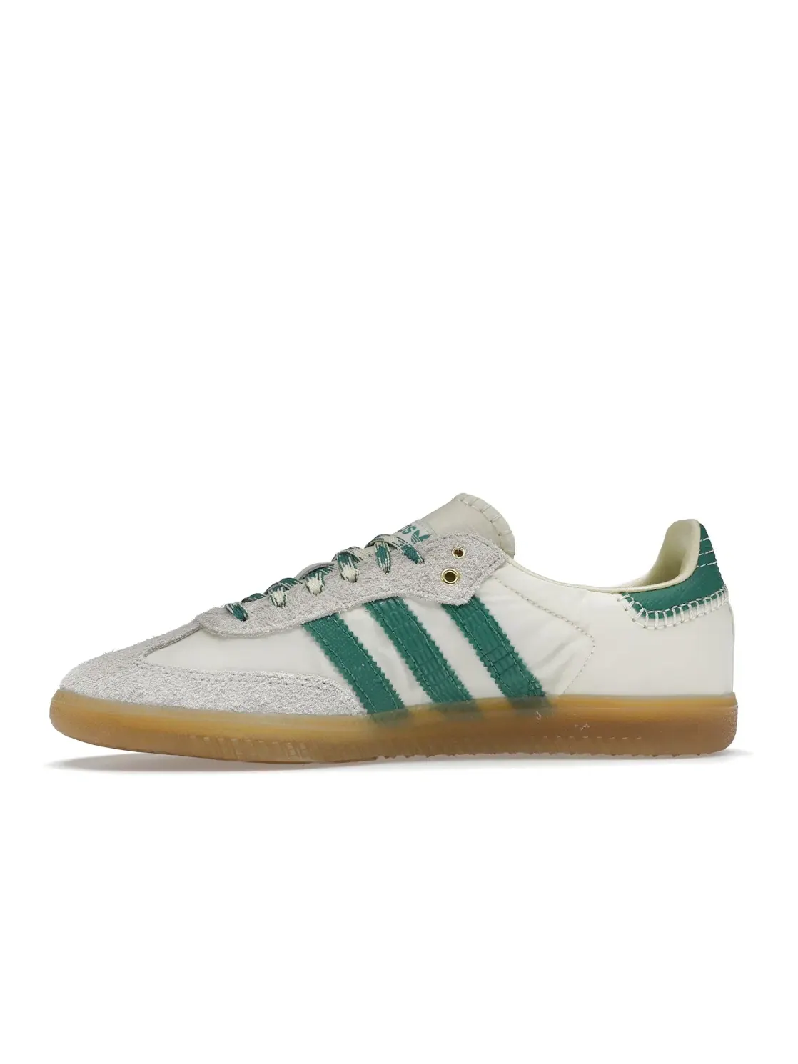 Мужские кроссовки с замшевыми накладками Adidas Samba — изображение 3 из 4, кремовый/зеленый